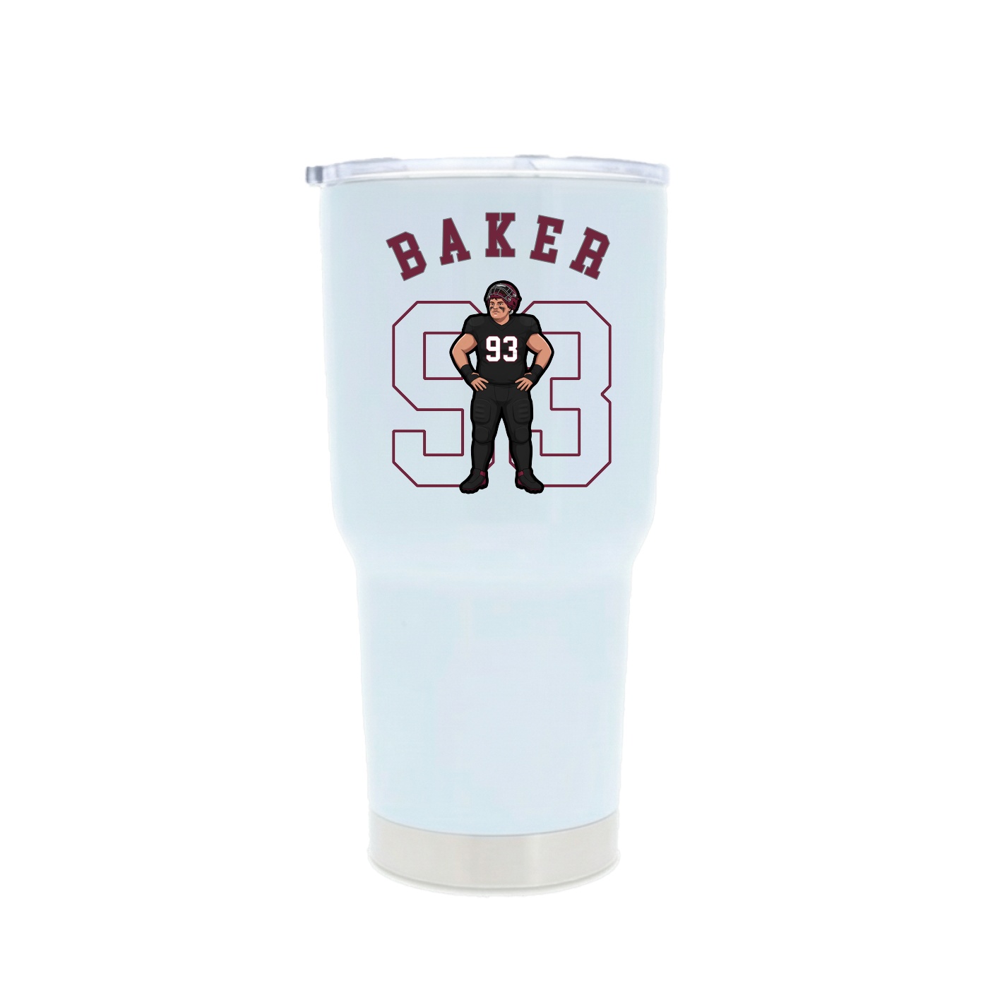 30oz Stainless Steel Tumbler — Shirsey Arch in White