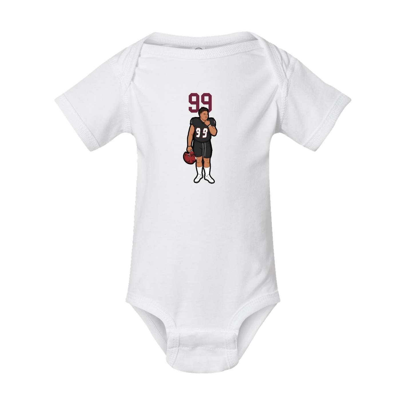 Baby Onesie — Number Top in White