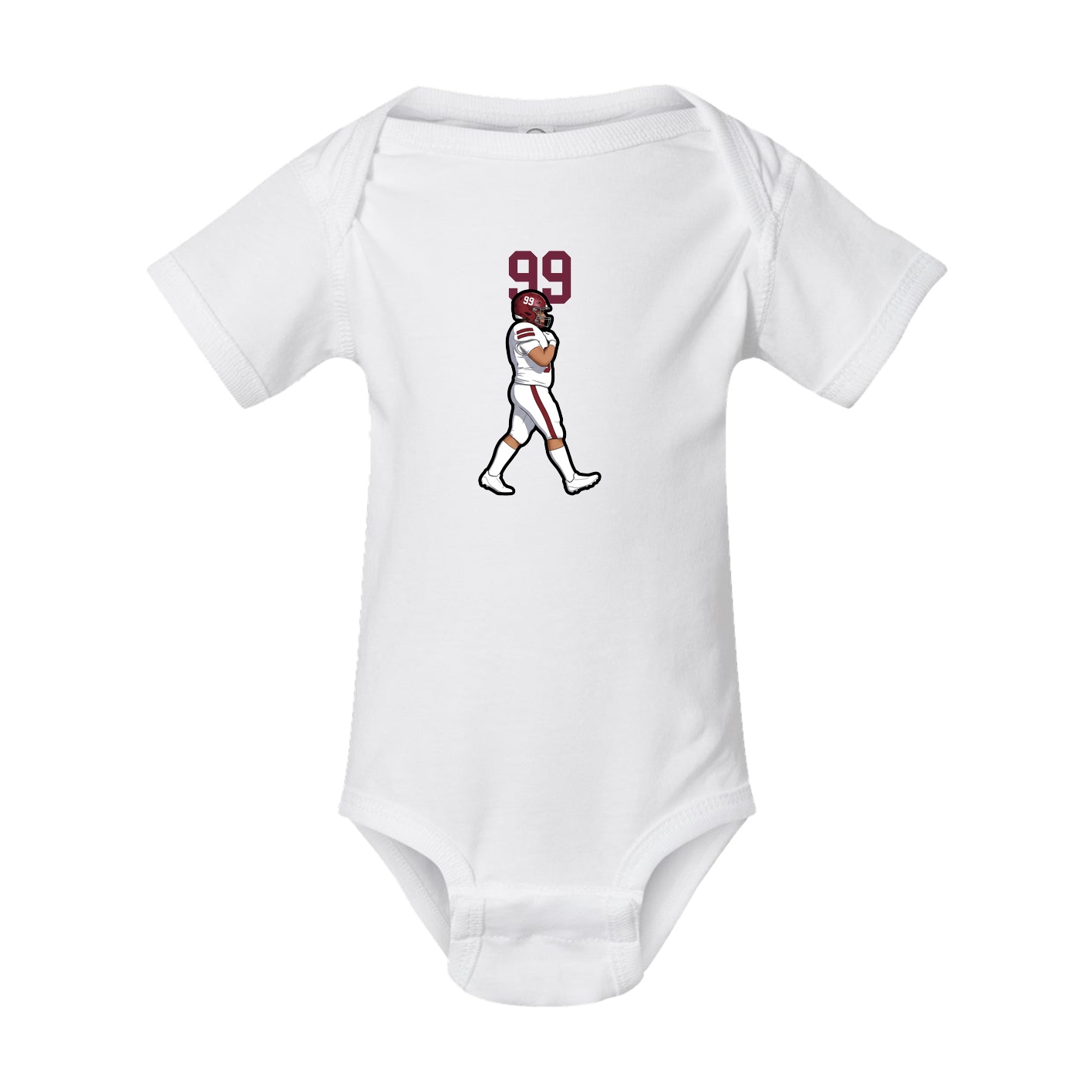 Baby Onesie — Number Top in White