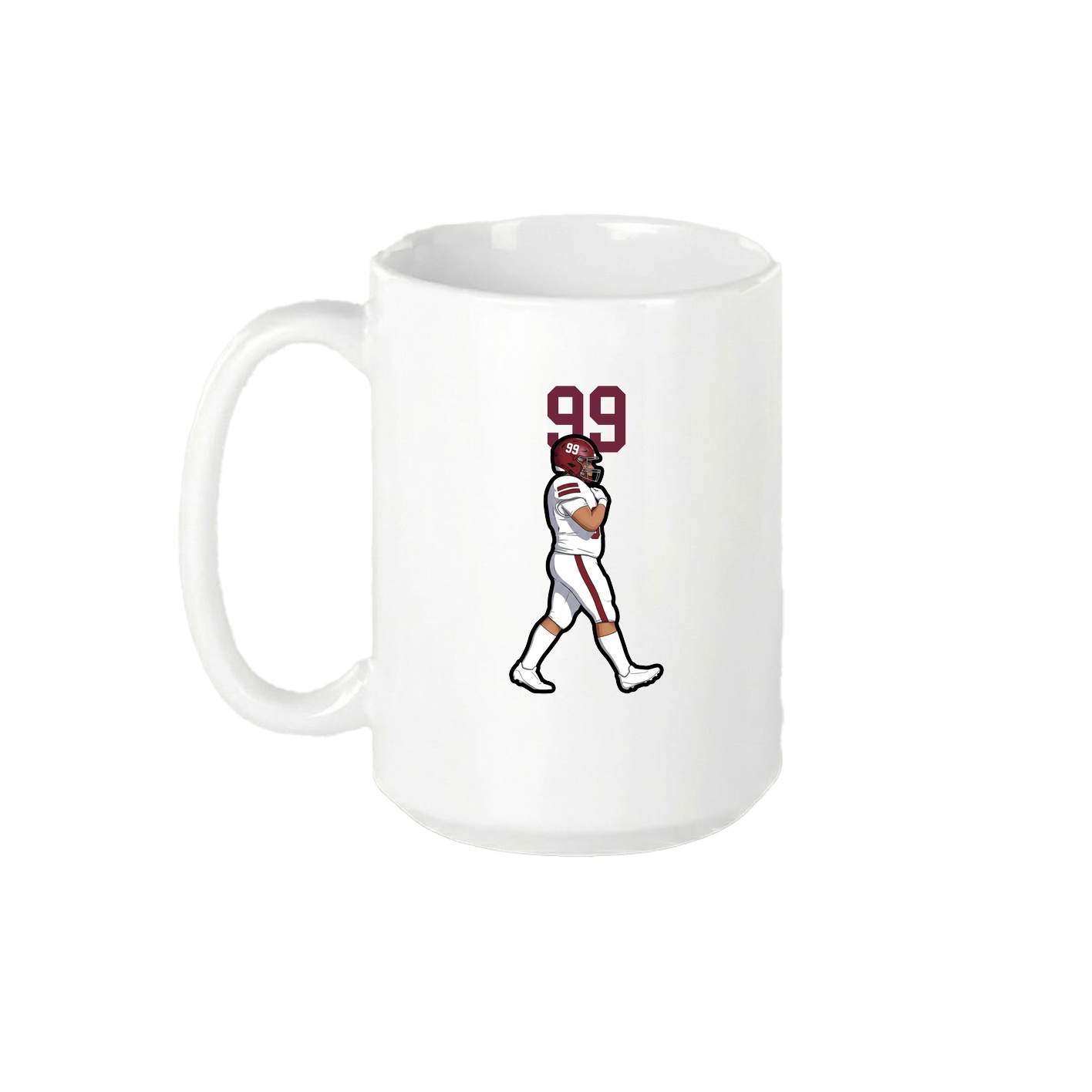 15oz Coffee Mug — Number Top in White