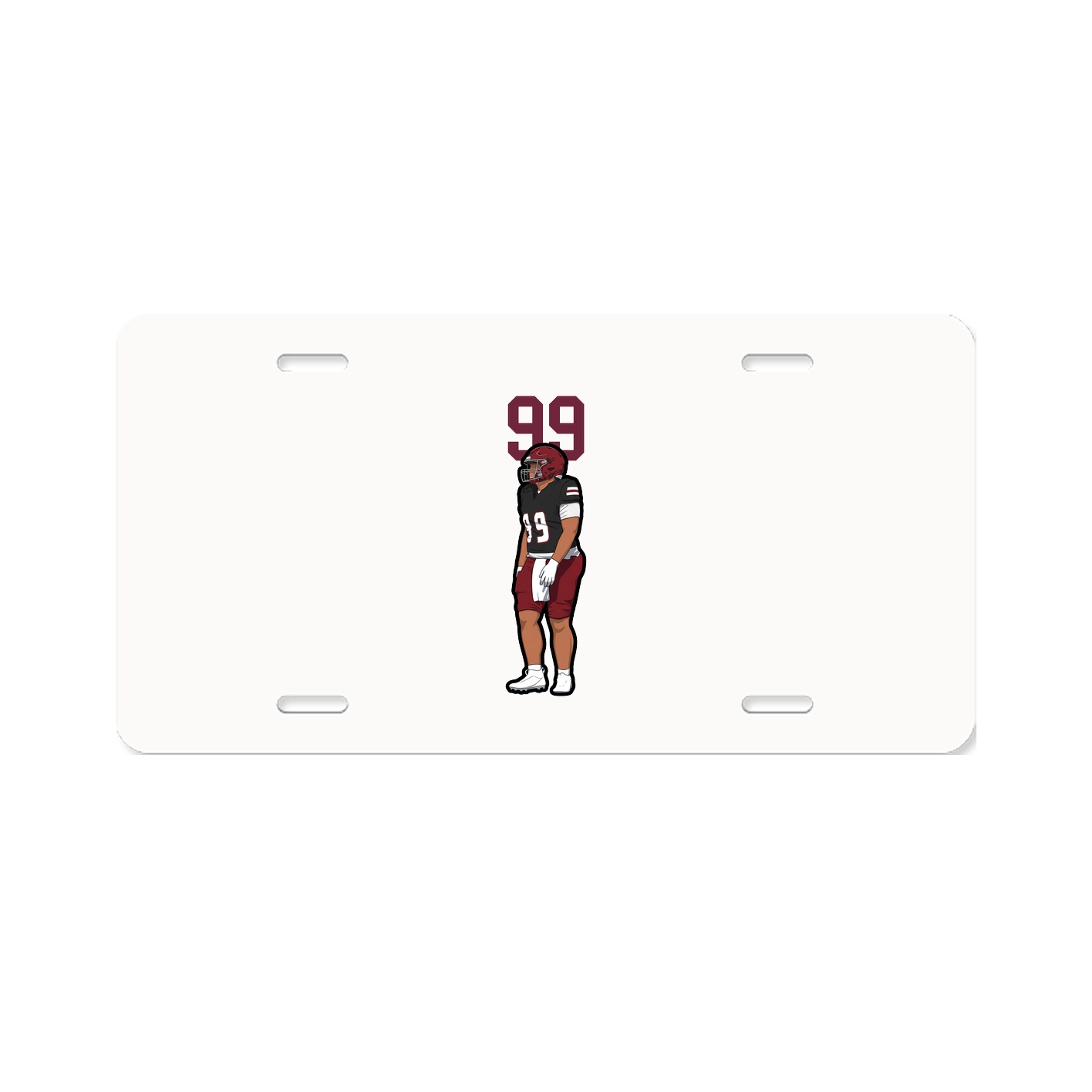 License Plate — Number Top in Classic