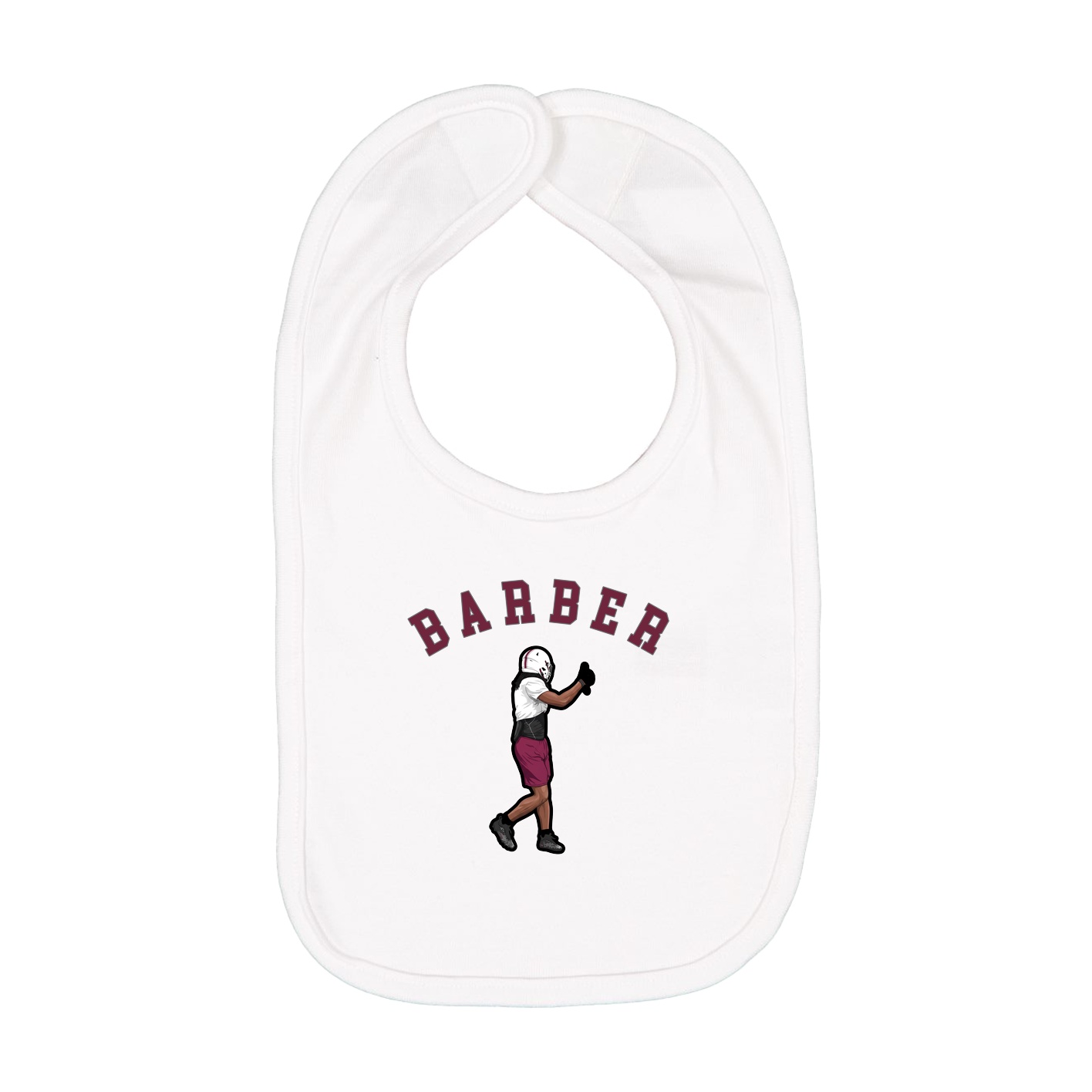 Infant Bib — Shirsey Arch in White