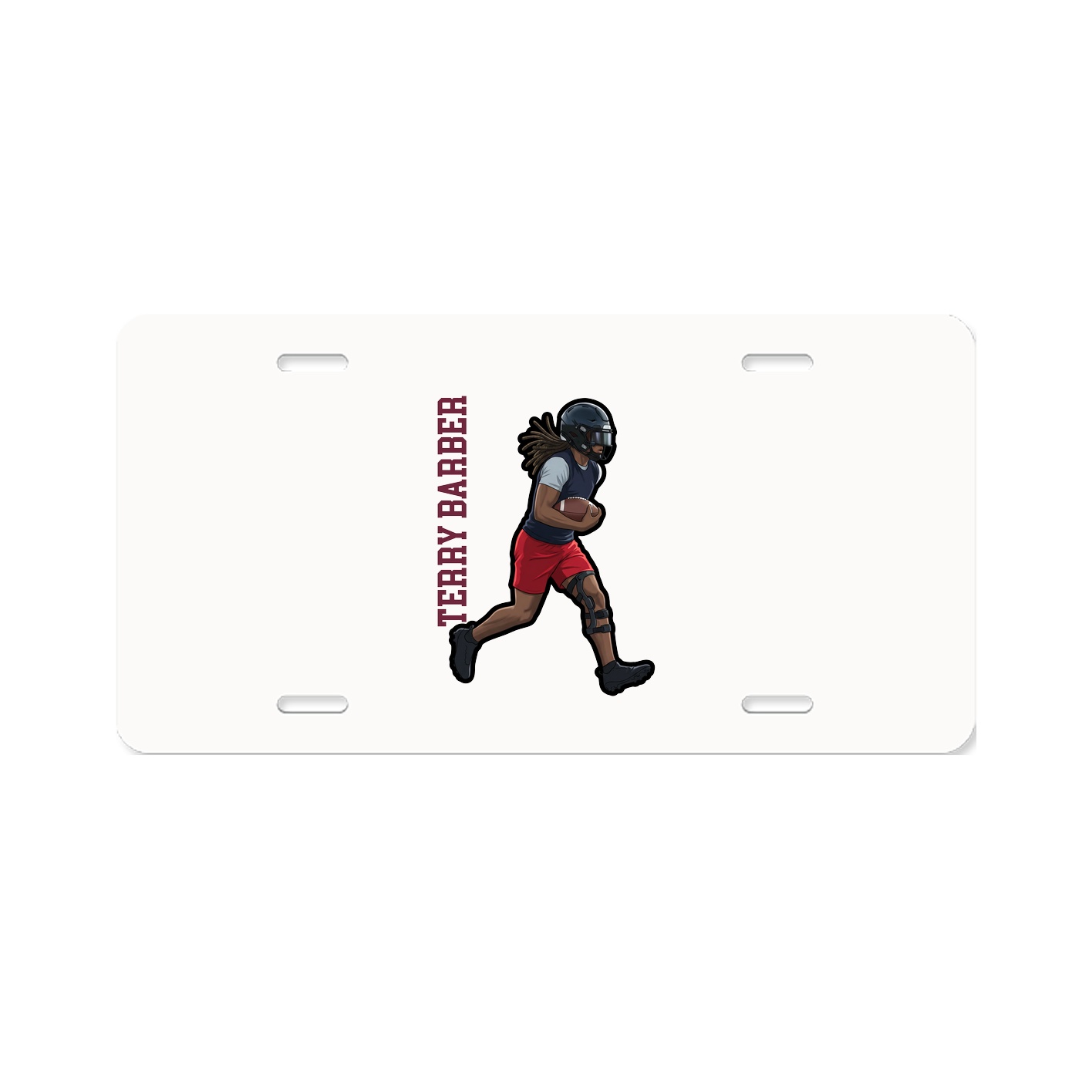 License Plate — Name Vertical in Classic