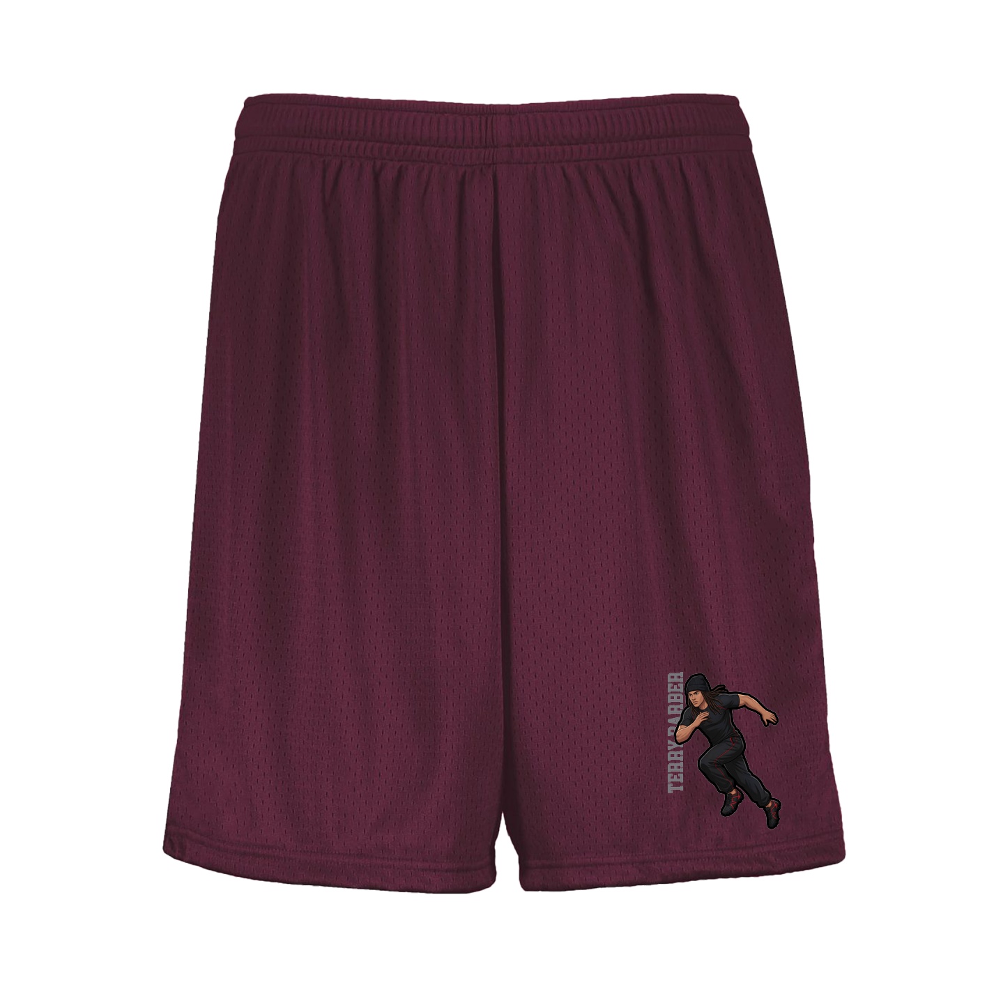Shorts — Name Vertical in Maroon