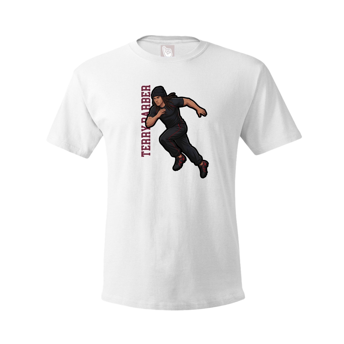 Tee — Name Vertical in White