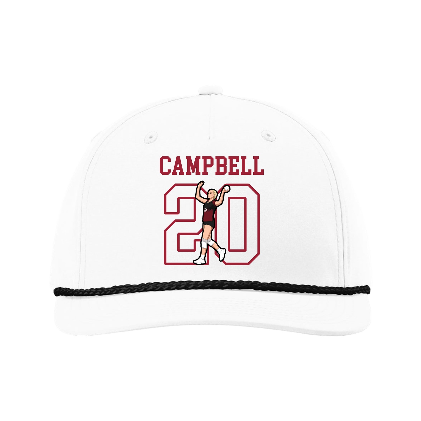 Five-Panel Classic Rope Cap — Shirsey in White