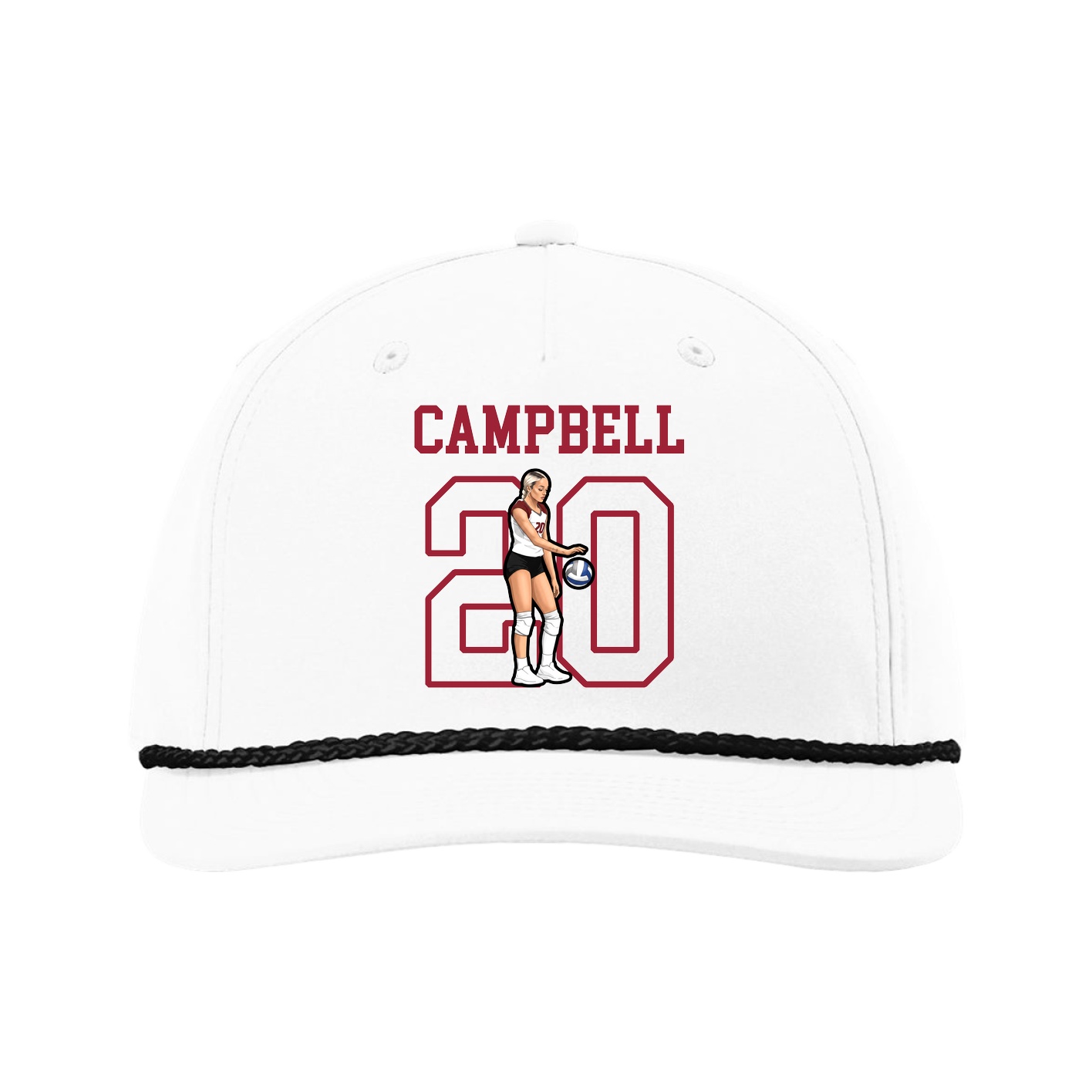 Five-Panel Classic Rope Cap — Shirsey in White
