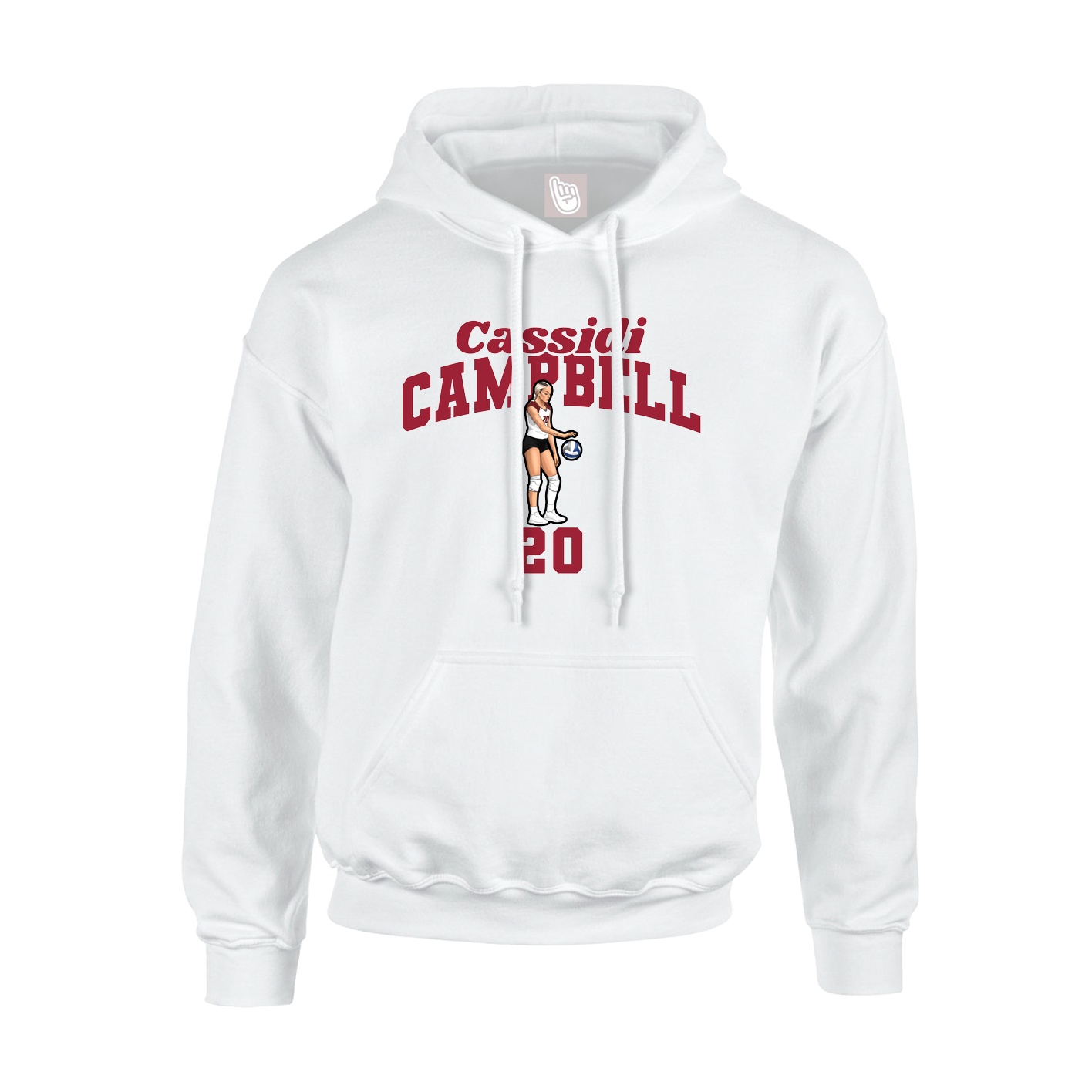 Hoodie — Signature Arch in White