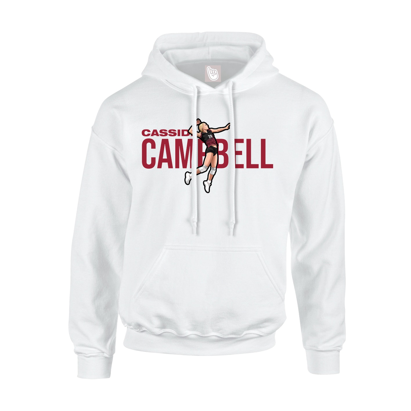 Youth Hoodie — Player Name in White