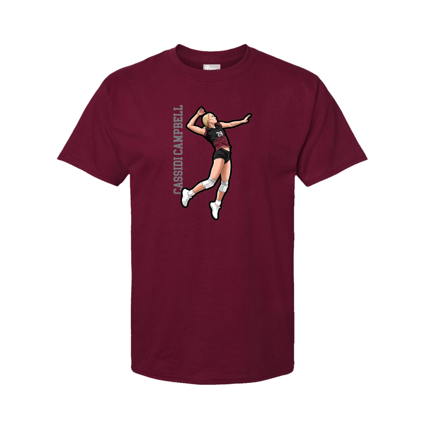 Tee — Name Vertical in Cardinal