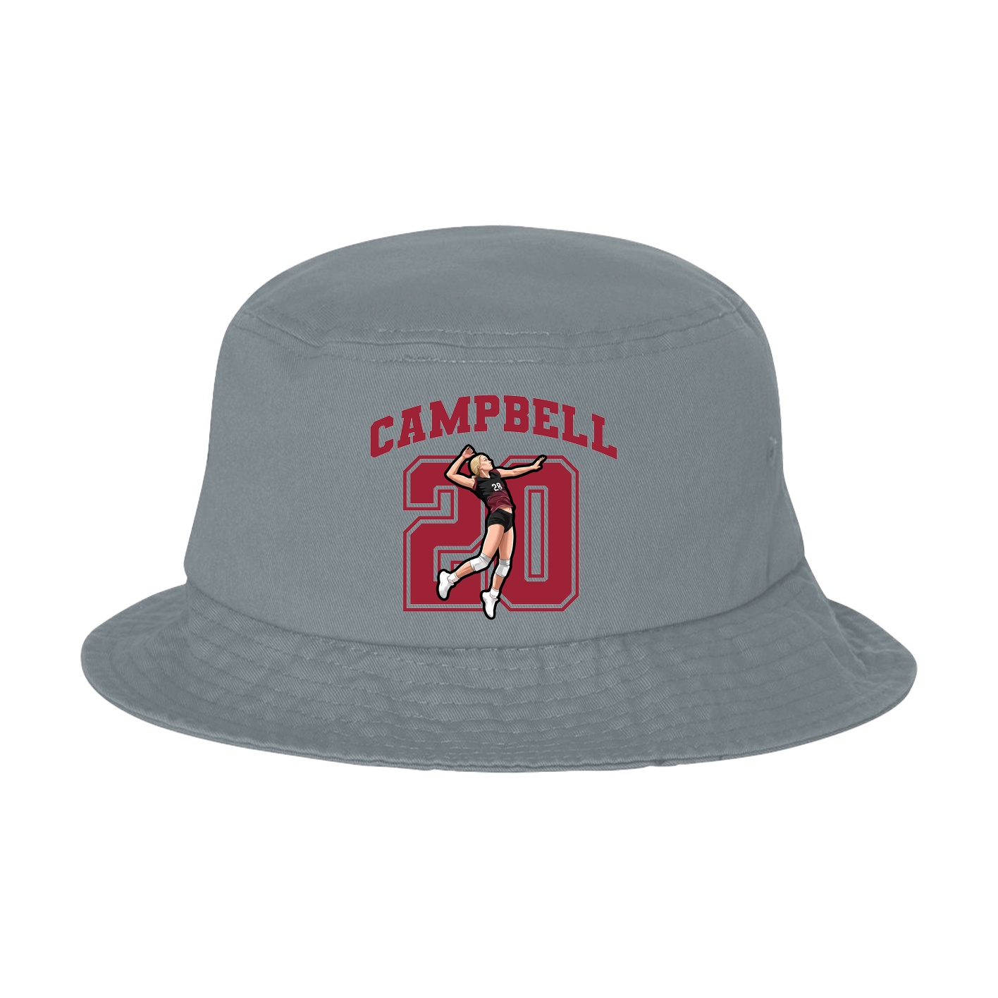 Bucket Cap — Number in Grey