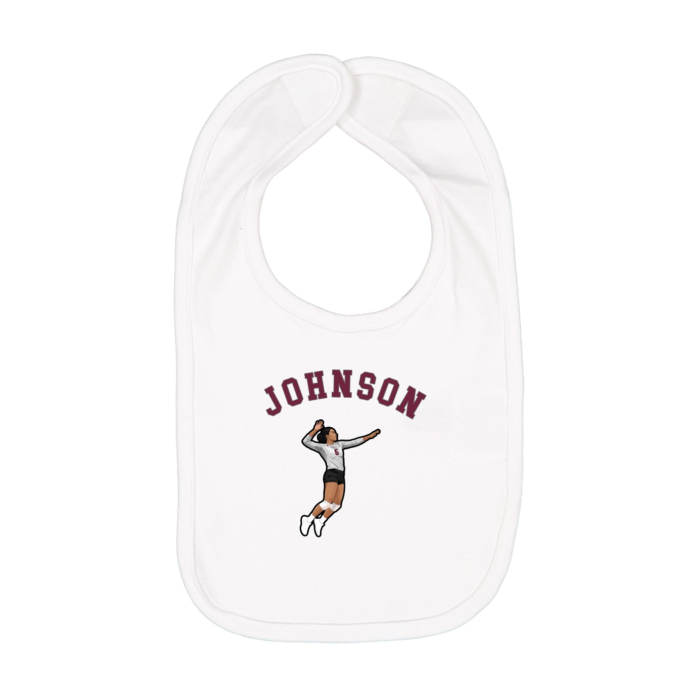 Infant Bib — Shirsey Arch in White