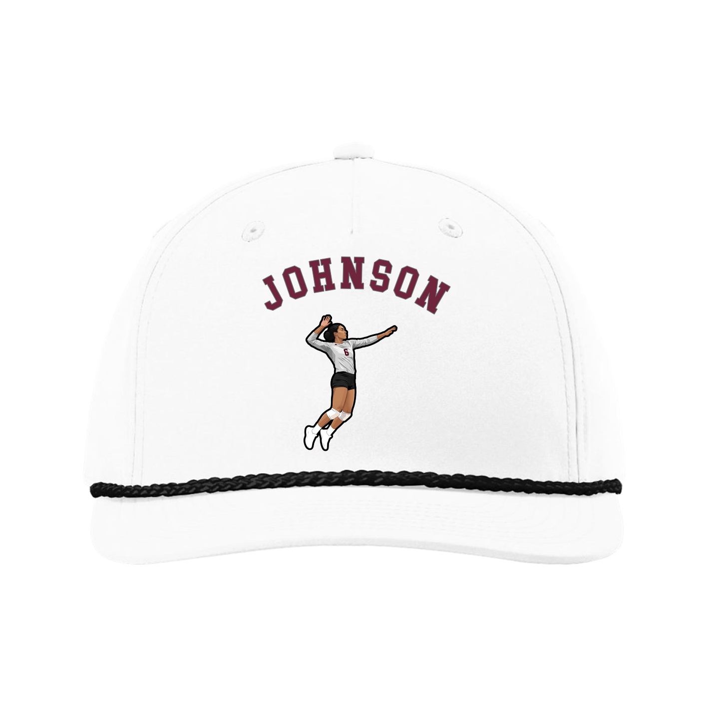 Five-Panel Classic Rope Cap — Shirsey Arch in White