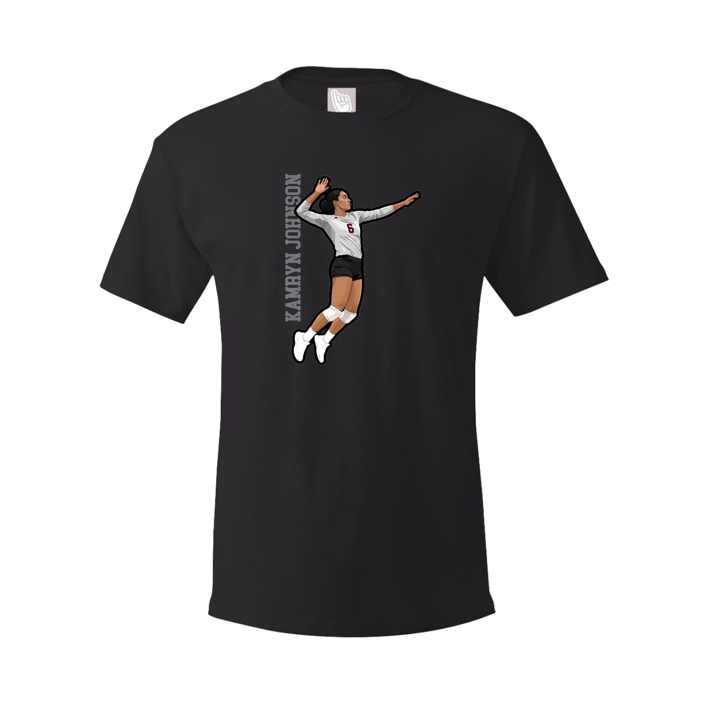 Tee — Name Vertical in Black