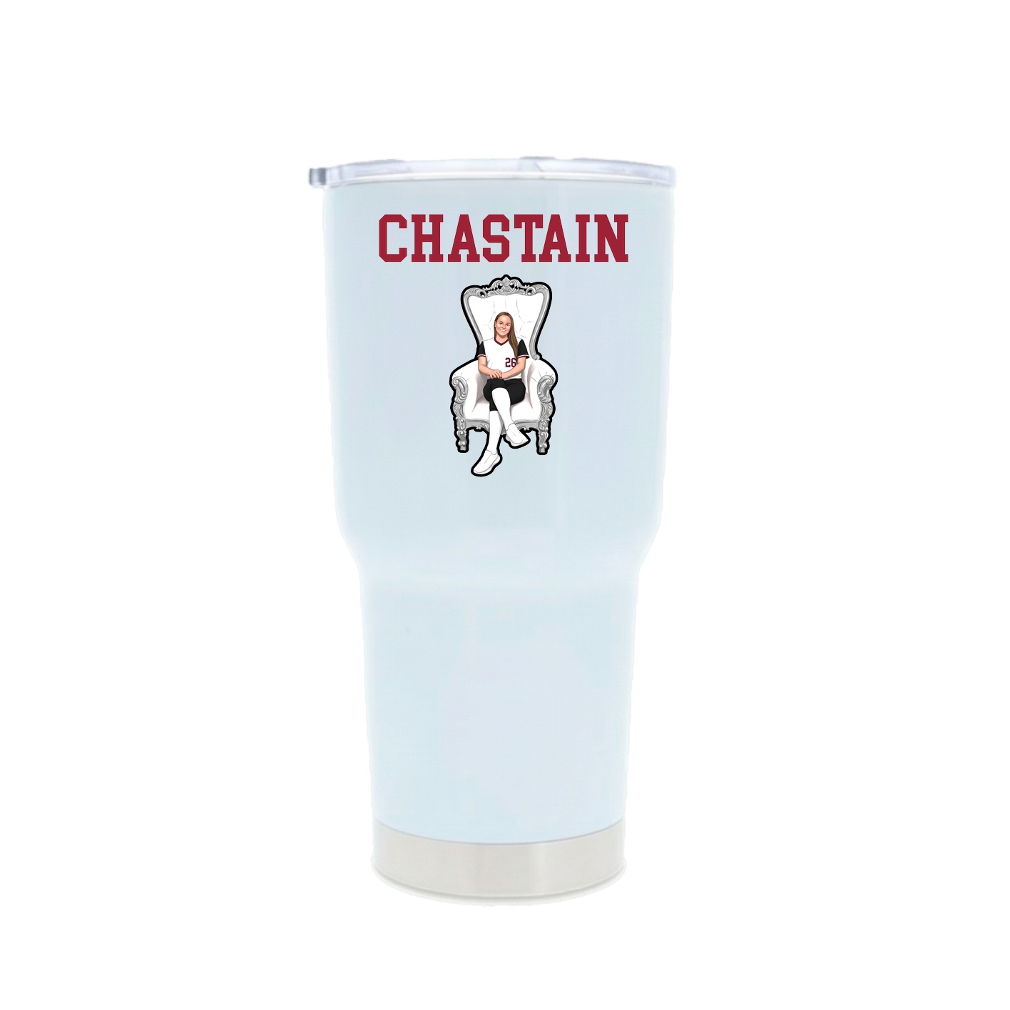 30oz Stainless Steel Tumbler — Shirsey in White
