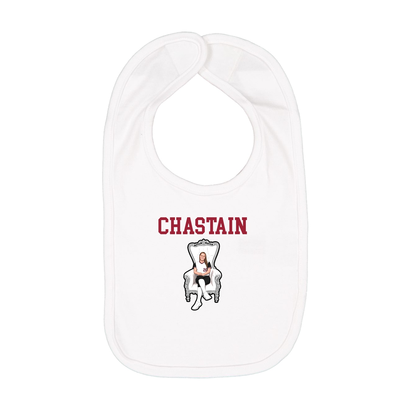 Infant Bib — Shirsey in White