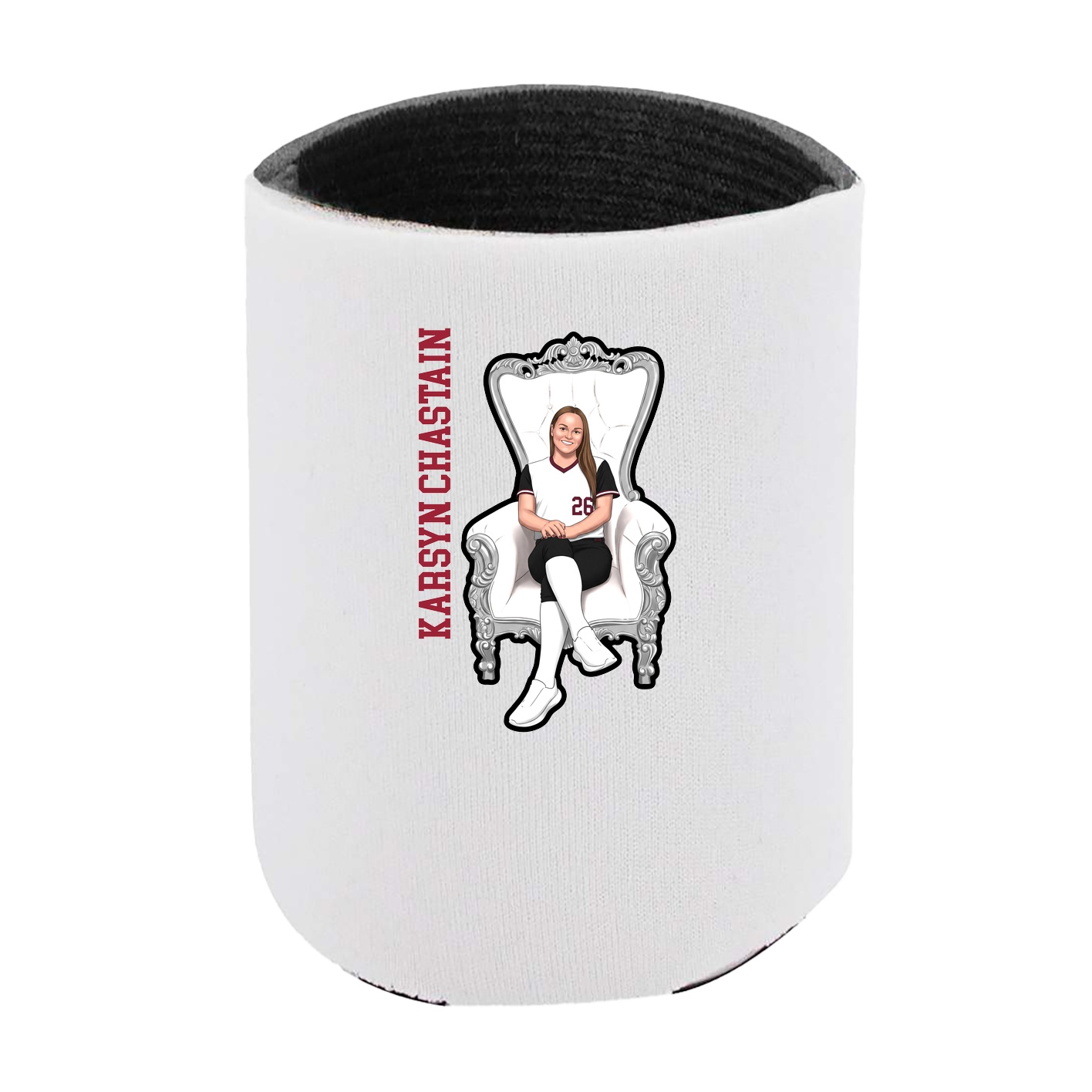 Can Holder — Name Vertical in White