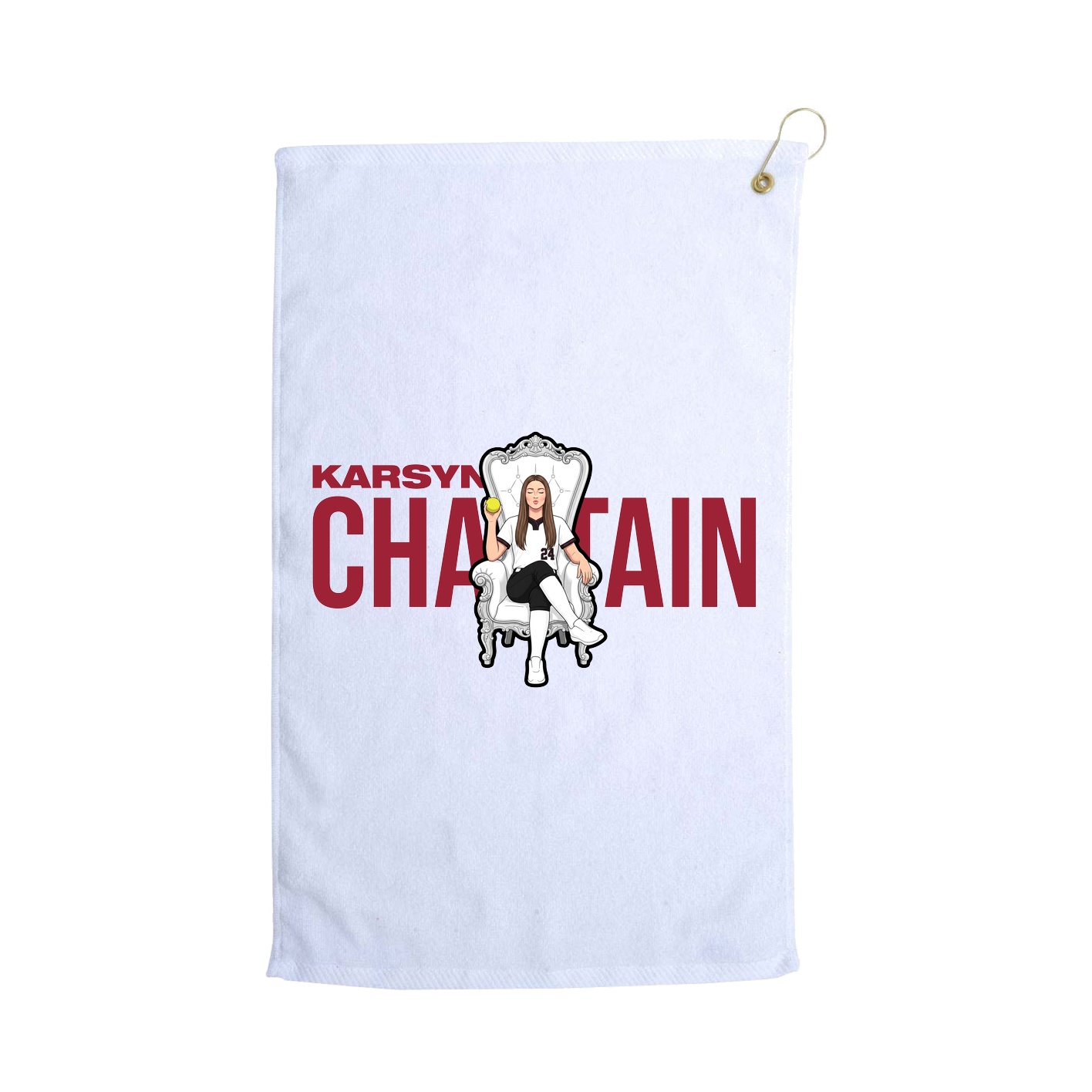 Golf Towel — Player Name in White
