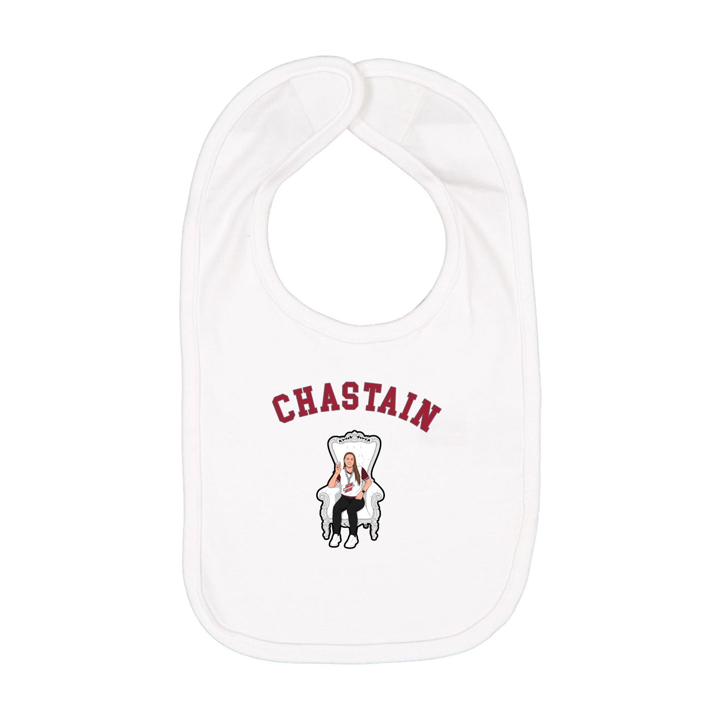 Infant Bib — Shirsey Arch in White