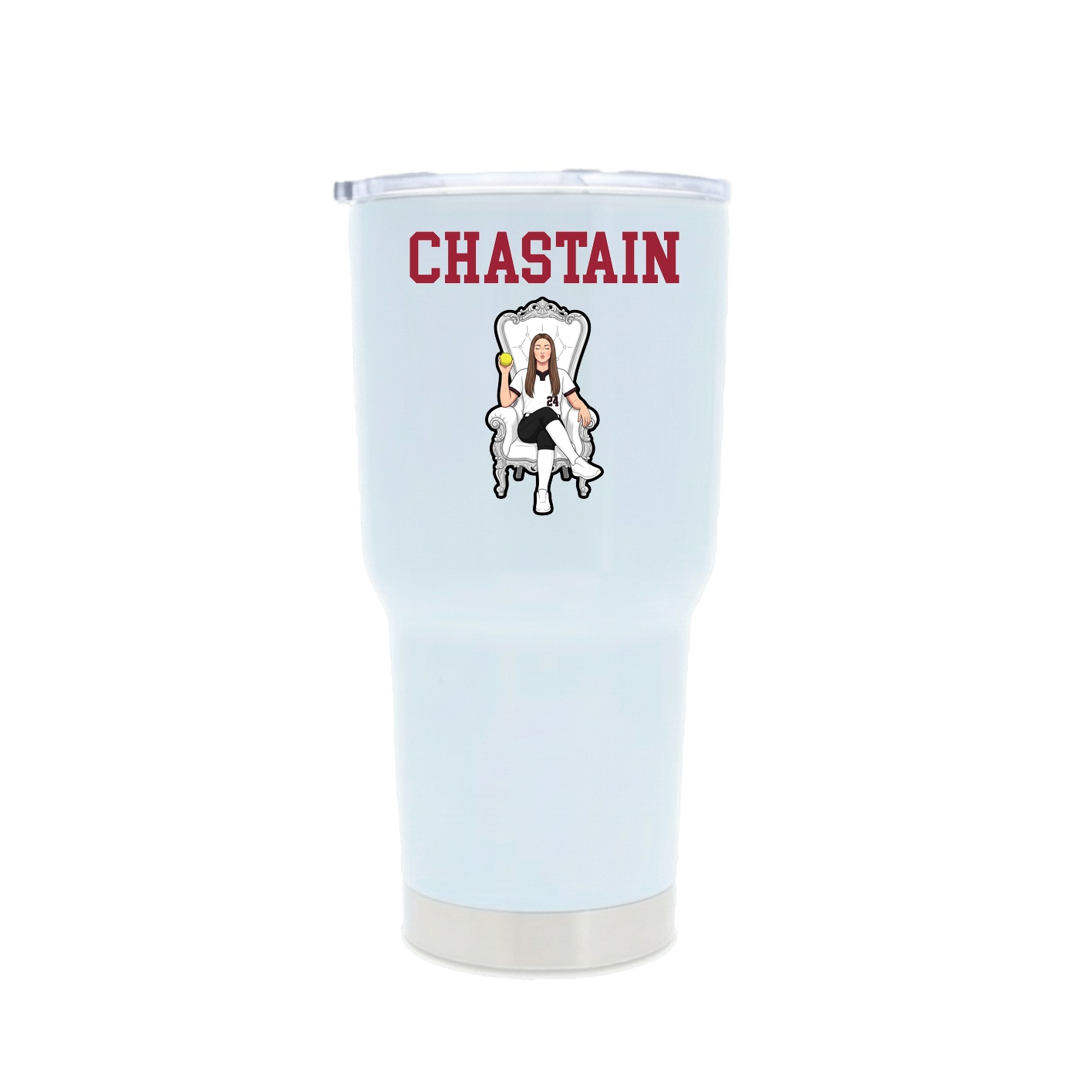 30oz Stainless Steel Tumbler — Shirsey in White