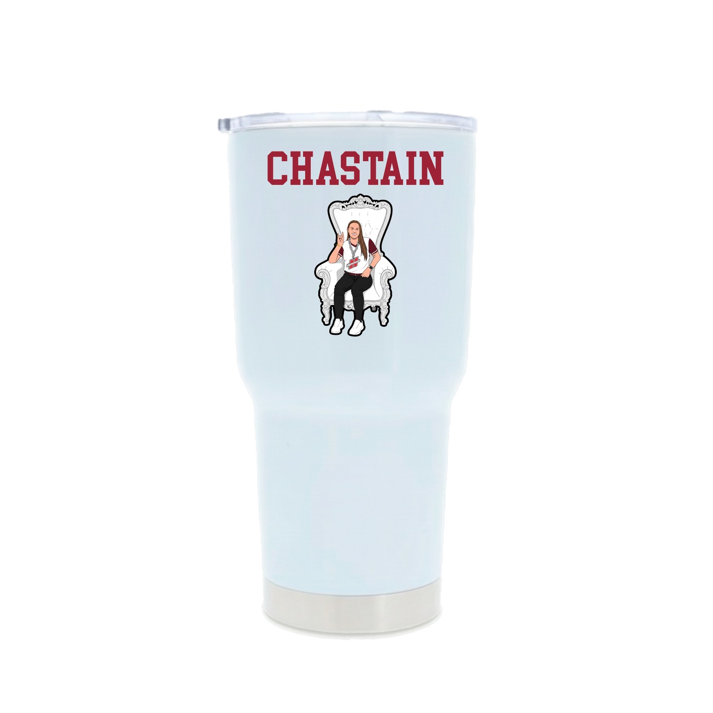 30oz Stainless Steel Tumbler — Shirsey in White