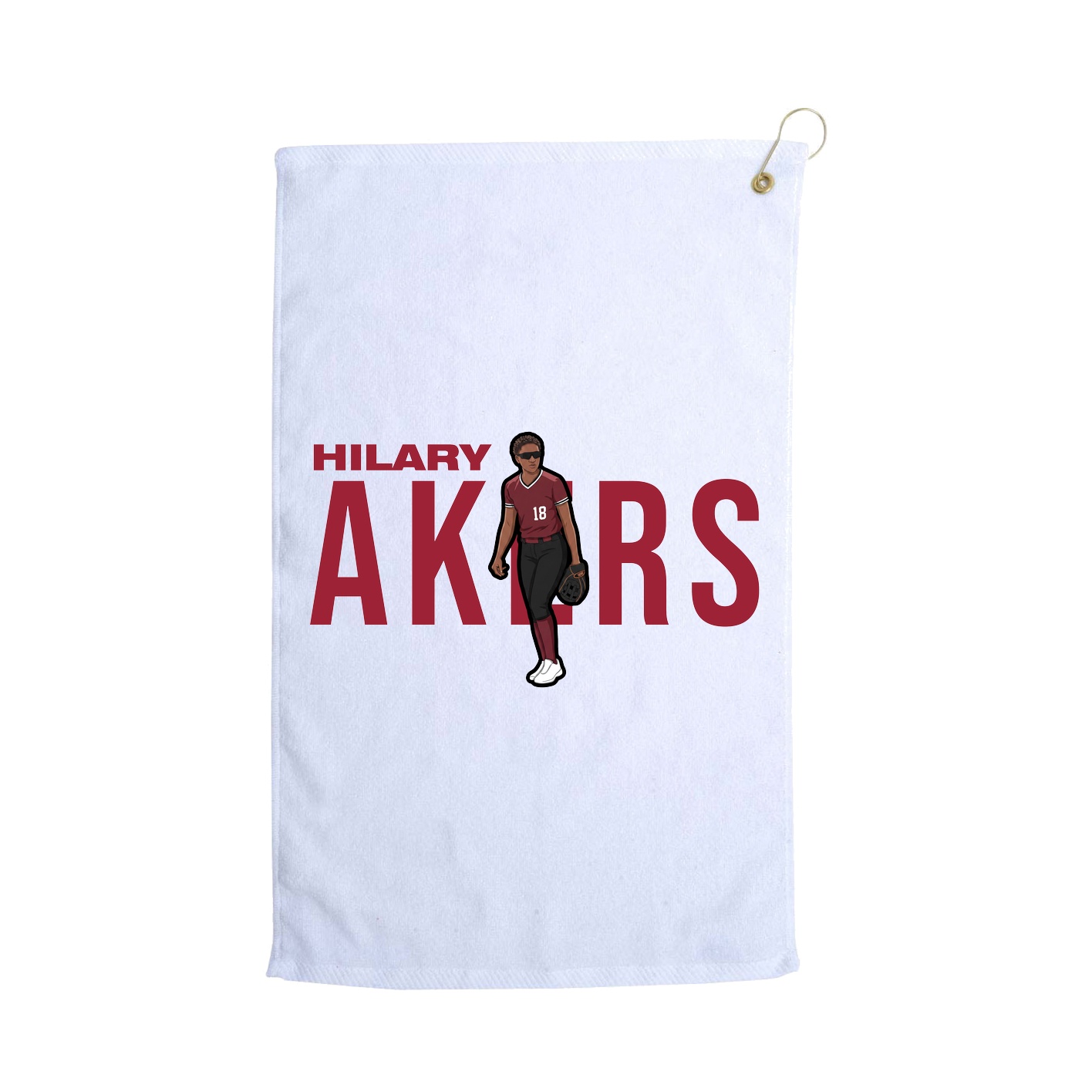 Golf Towel — Player Name in White