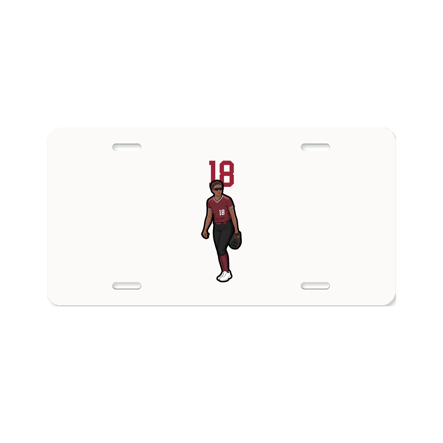 License Plate — Number Top in Classic
