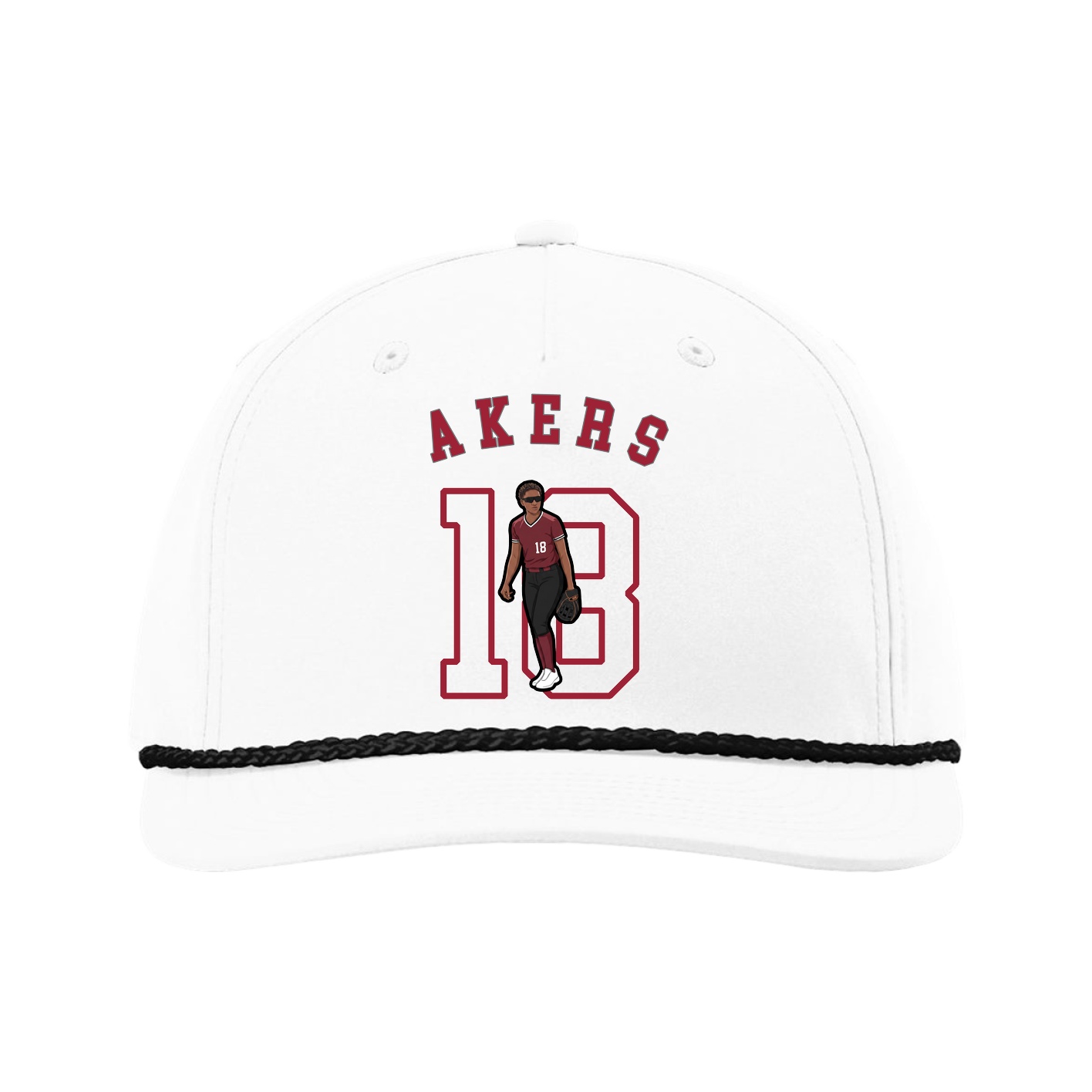 Five-Panel Classic Rope Cap — Shirsey Arch in White