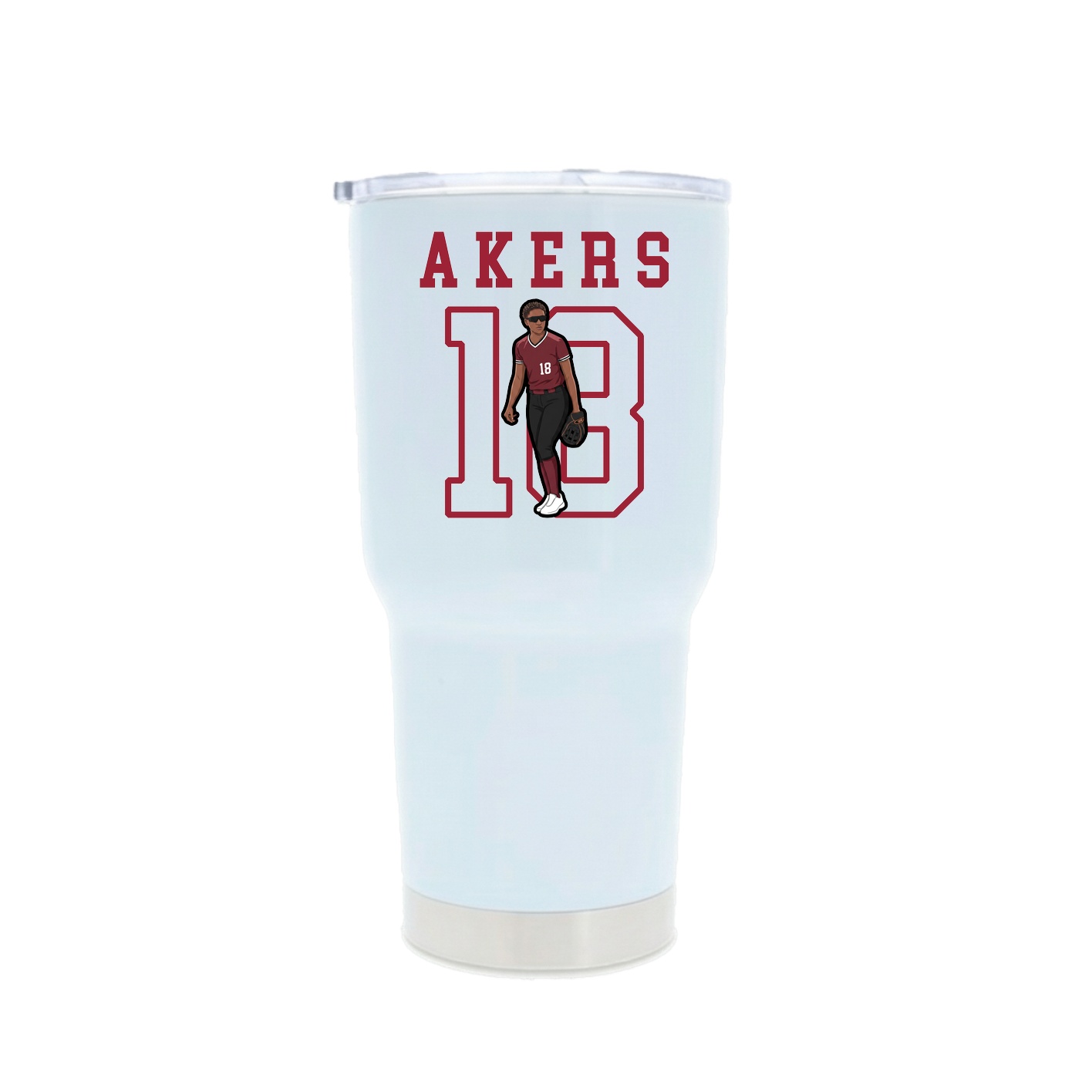 30oz Stainless Steel Tumbler — Shirsey in White