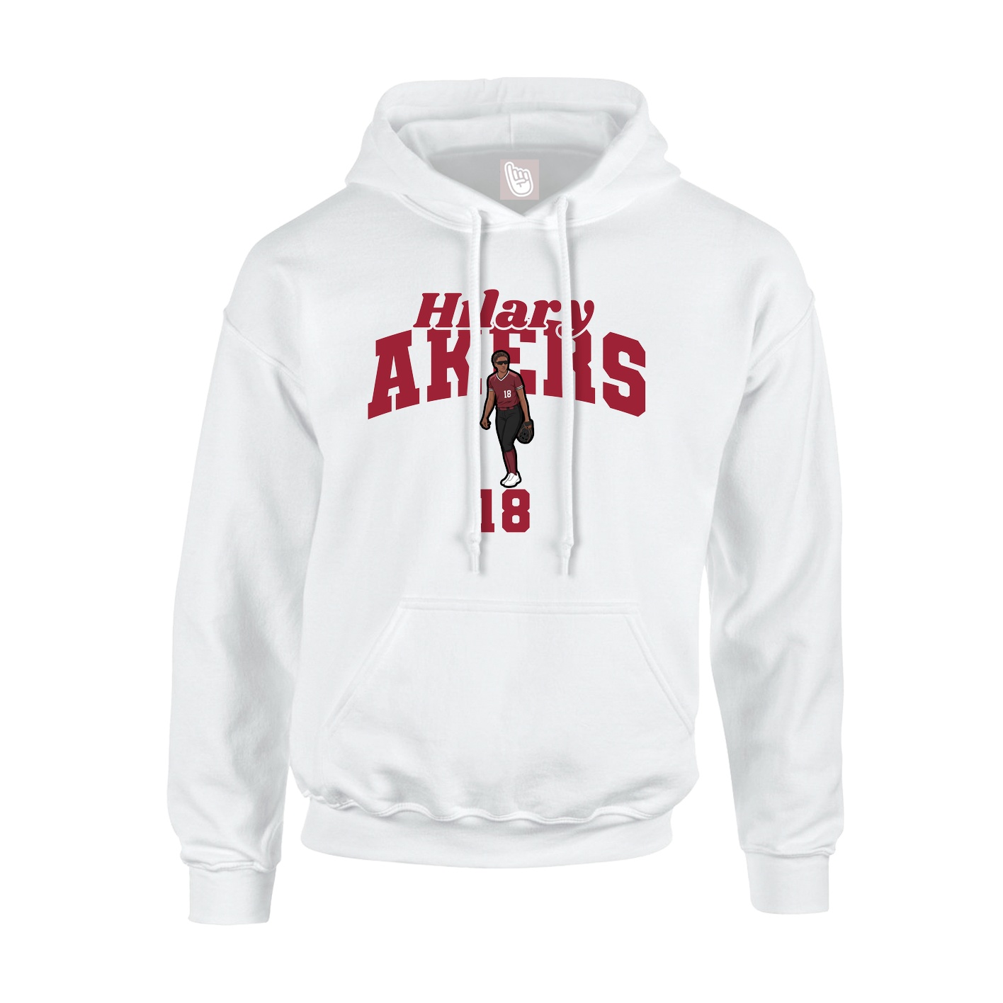 Hoodie — Signature Arch in White
