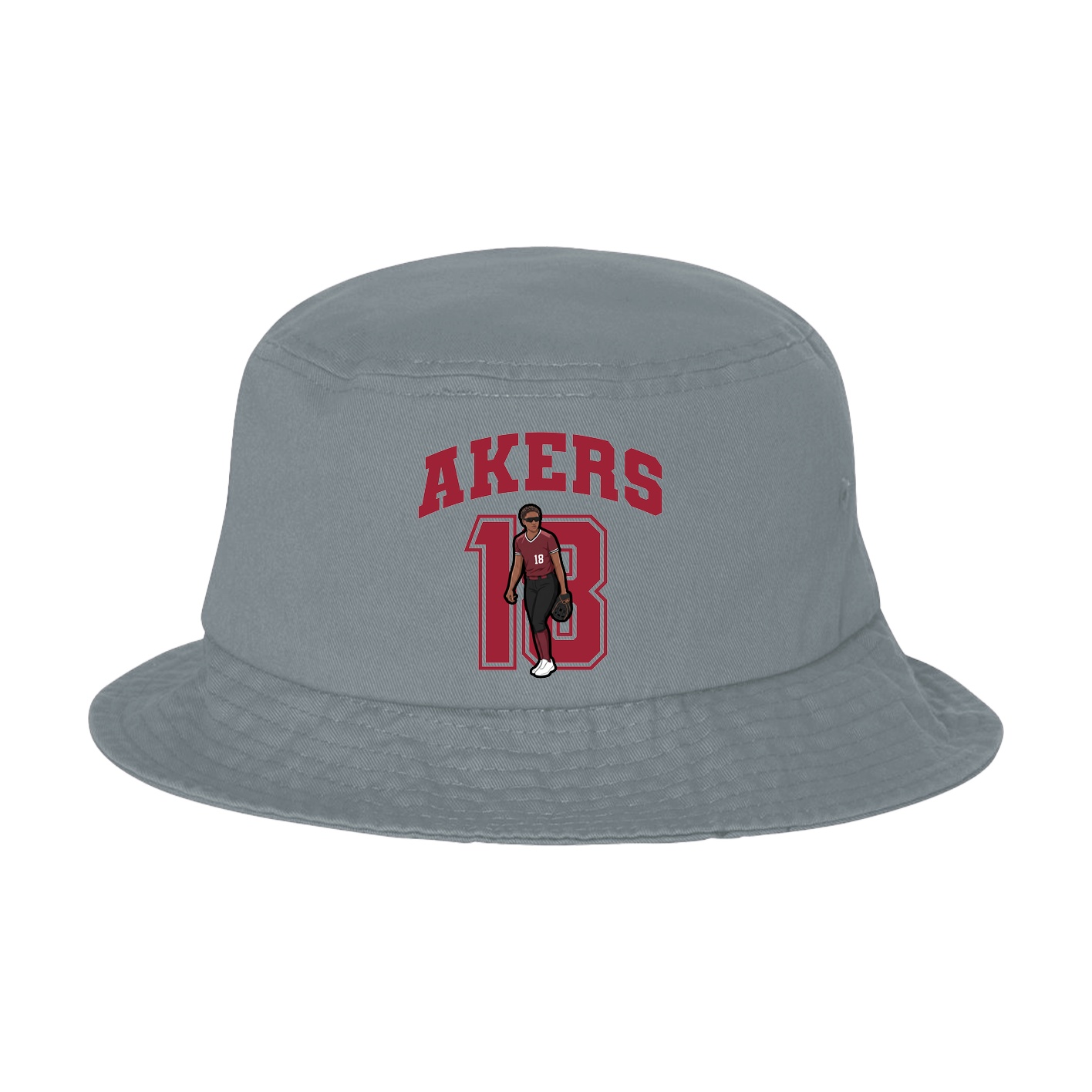 Bucket Cap — Number in Grey