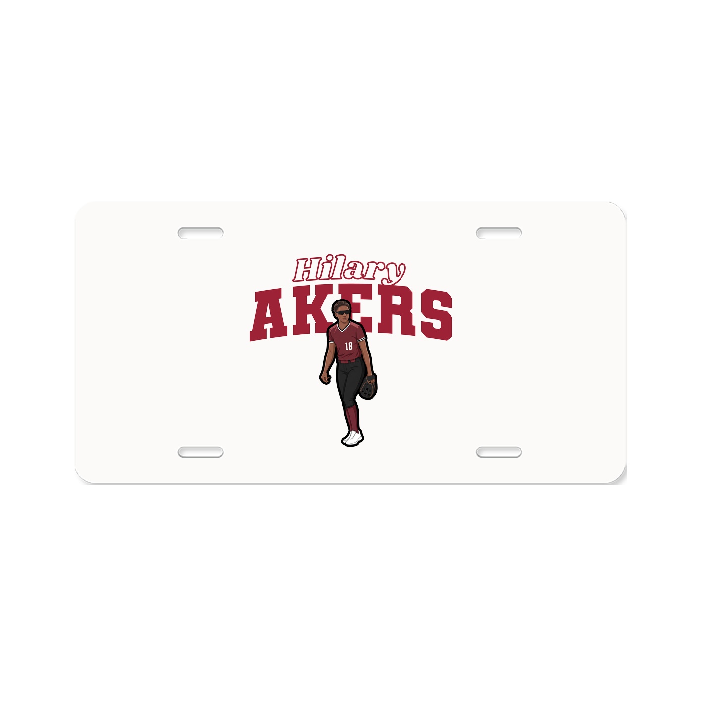 License Plate — Name Arch in Classic