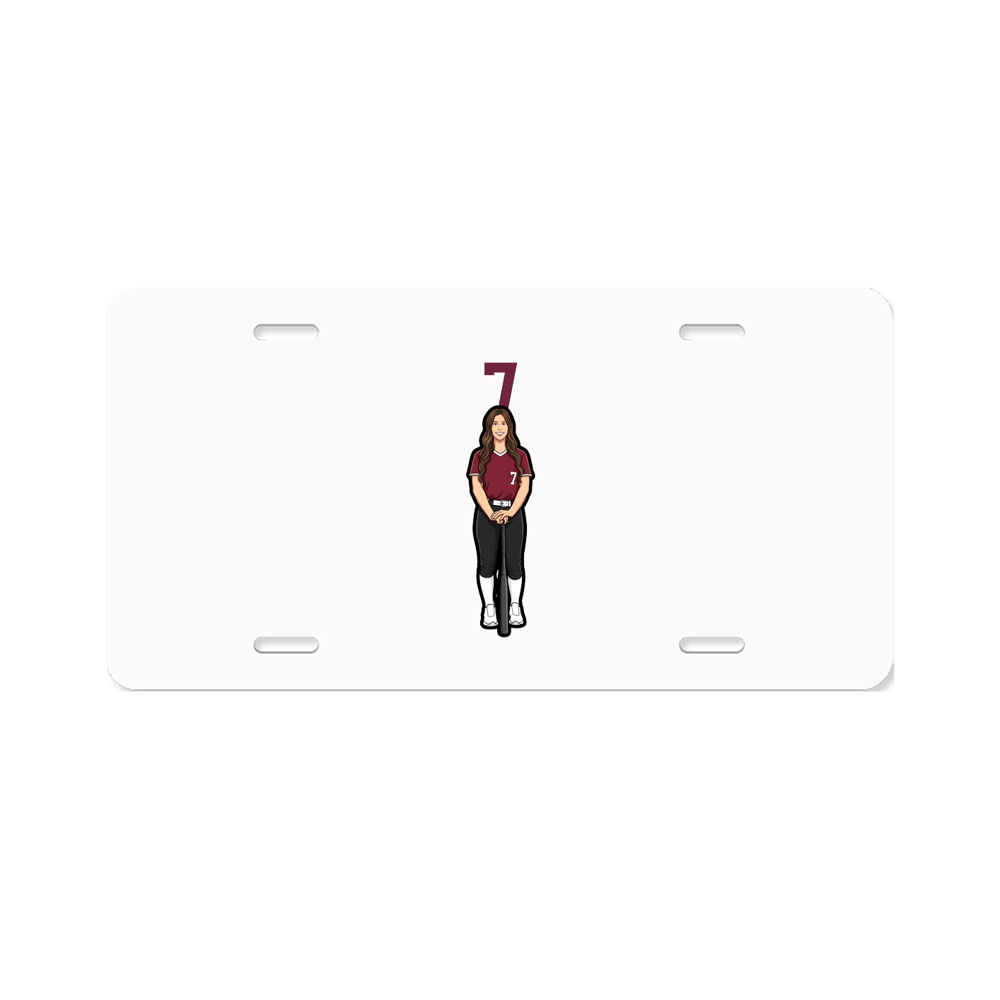 License Plate — Number Top in Classic
