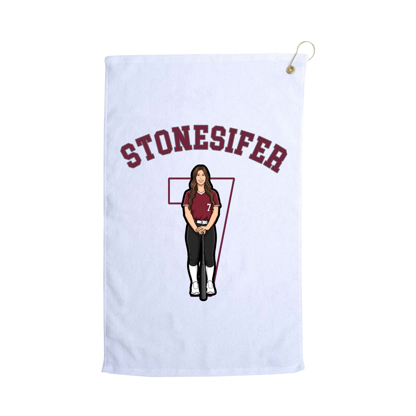 Golf Towel — Shirsey Arch in White