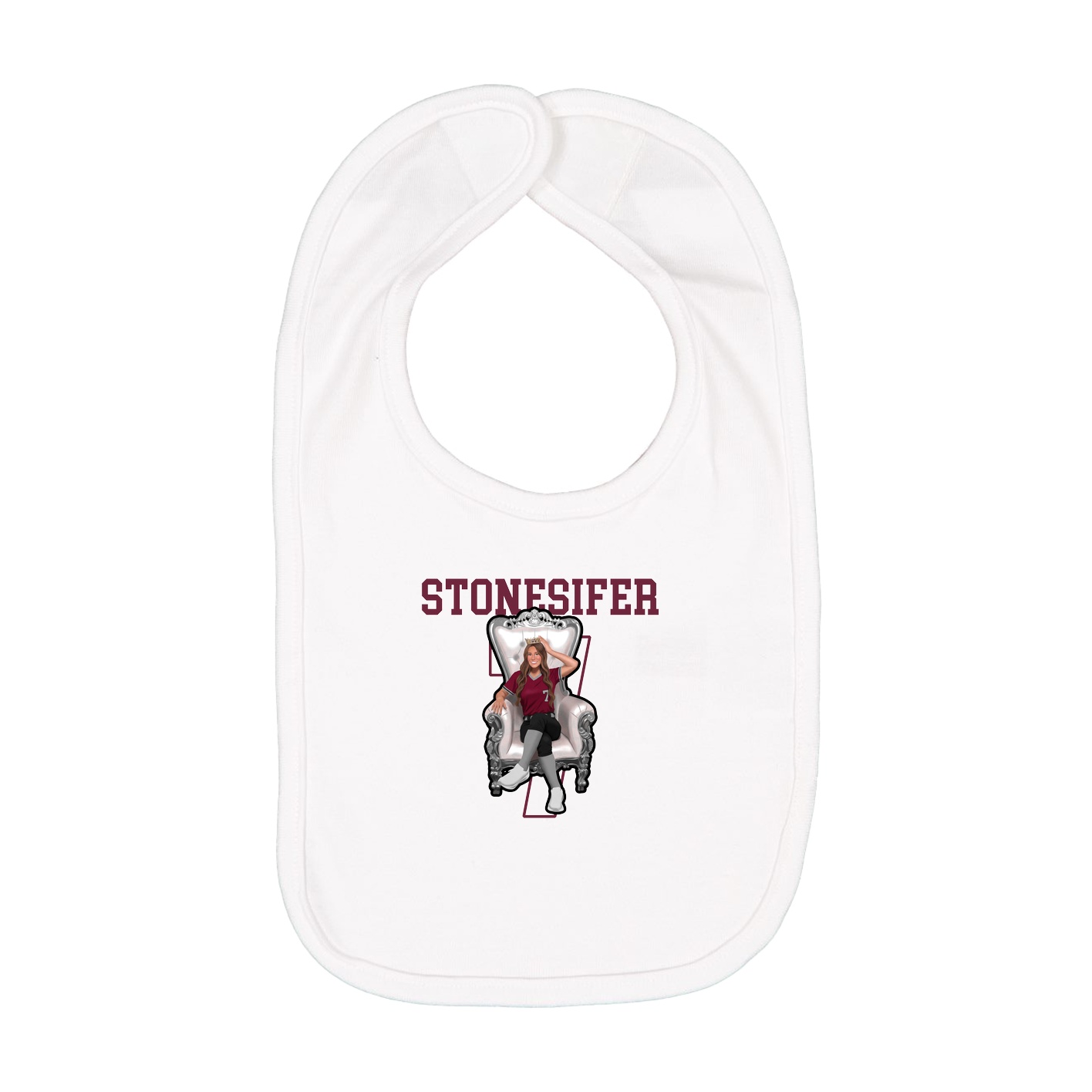 Infant Bib — Shirsey in White