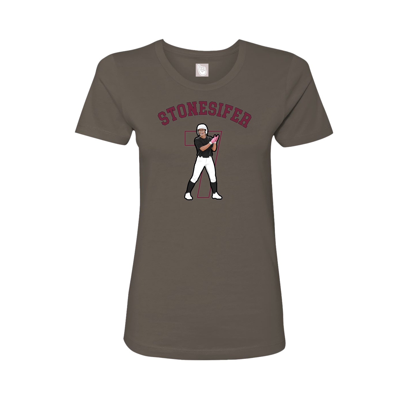 Fitted Women's Tee — Shirsey Arch in Grey