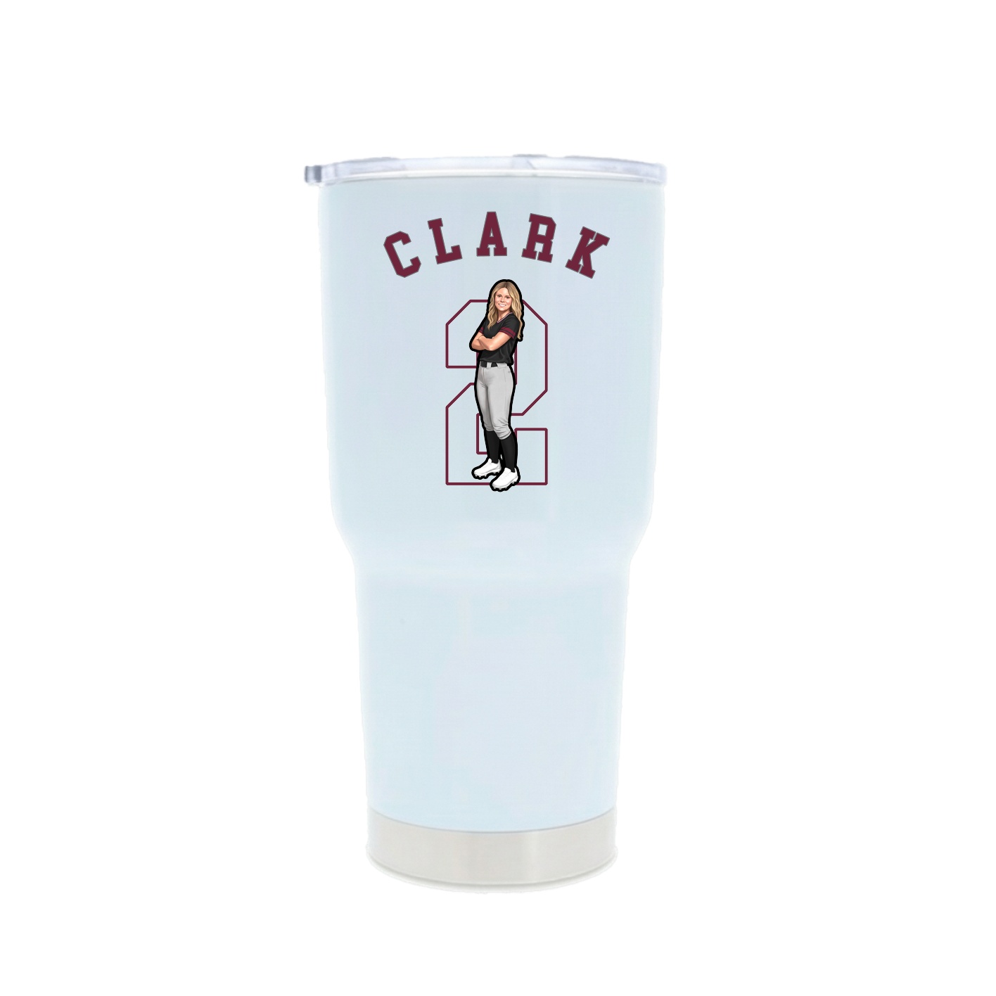 30oz Stainless Steel Tumbler — Shirsey Arch in White