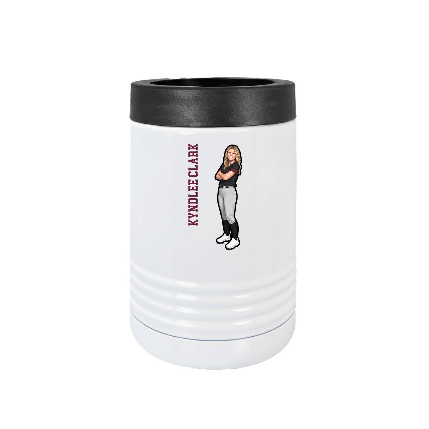 Beverage Holder — Name Vertical in White