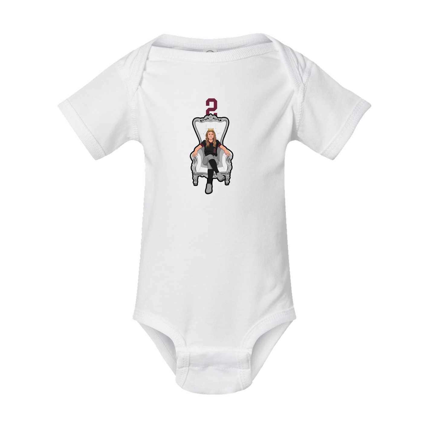 Baby Onesie — Number Top in White
