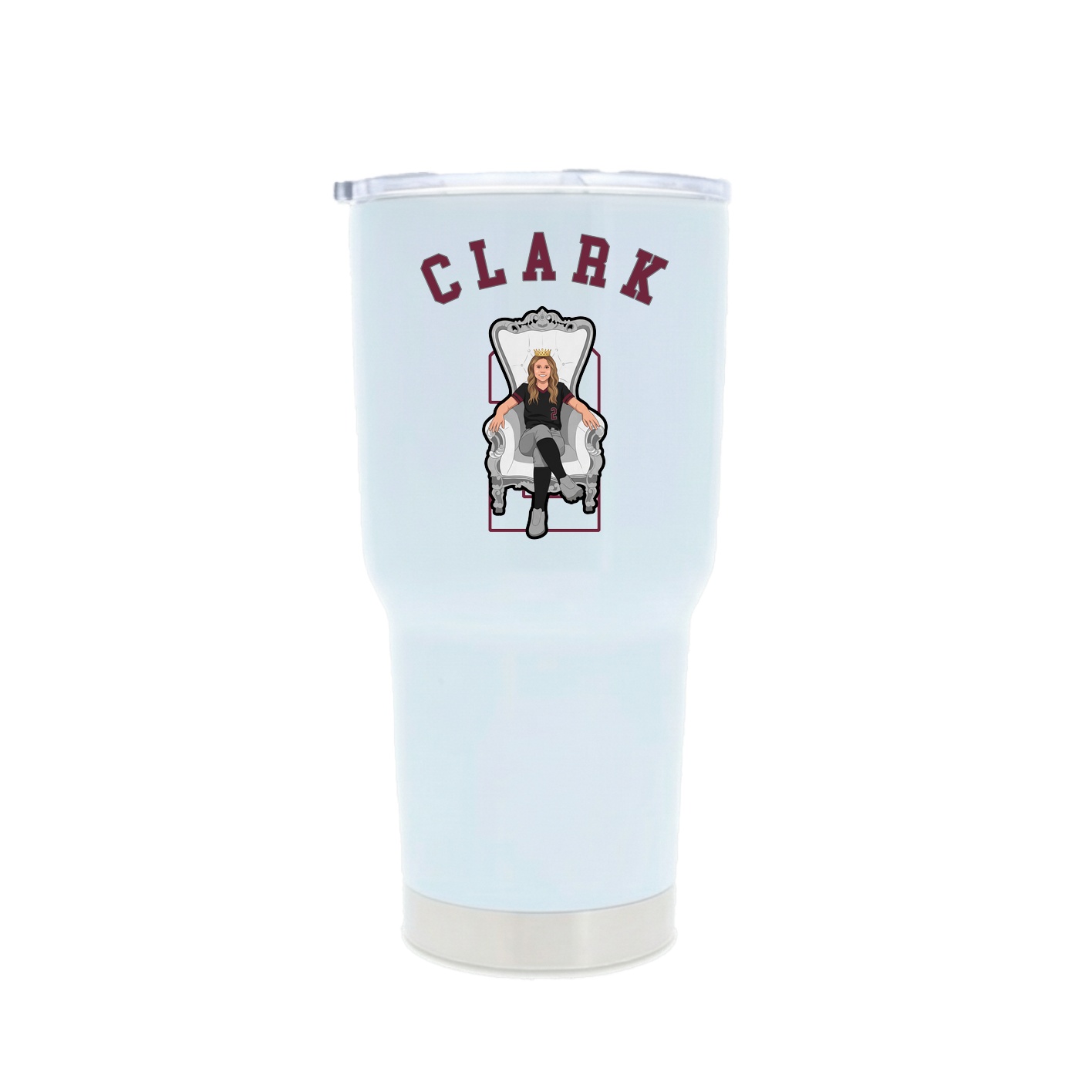 30oz Stainless Steel Tumbler — Shirsey Arch in White