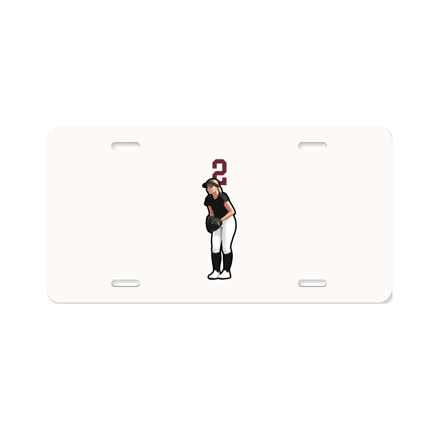 License Plate — Number Top in Classic