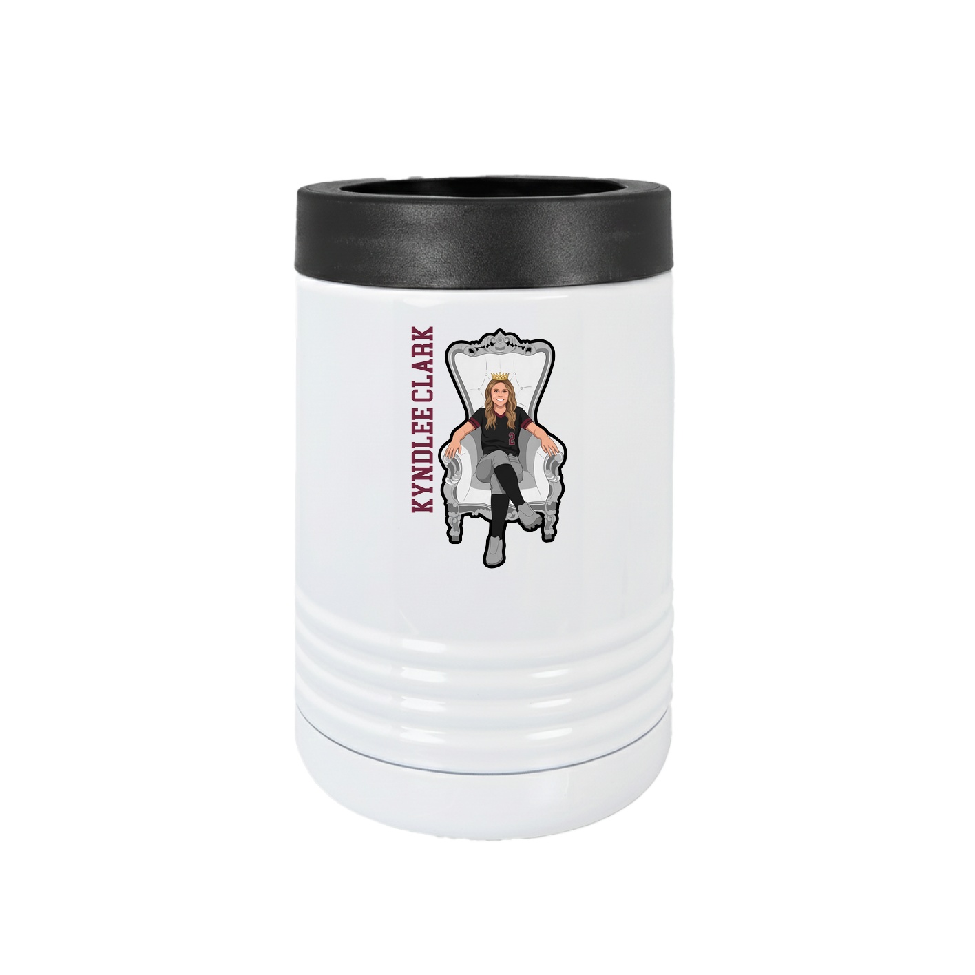 Beverage Holder — Name Vertical in White