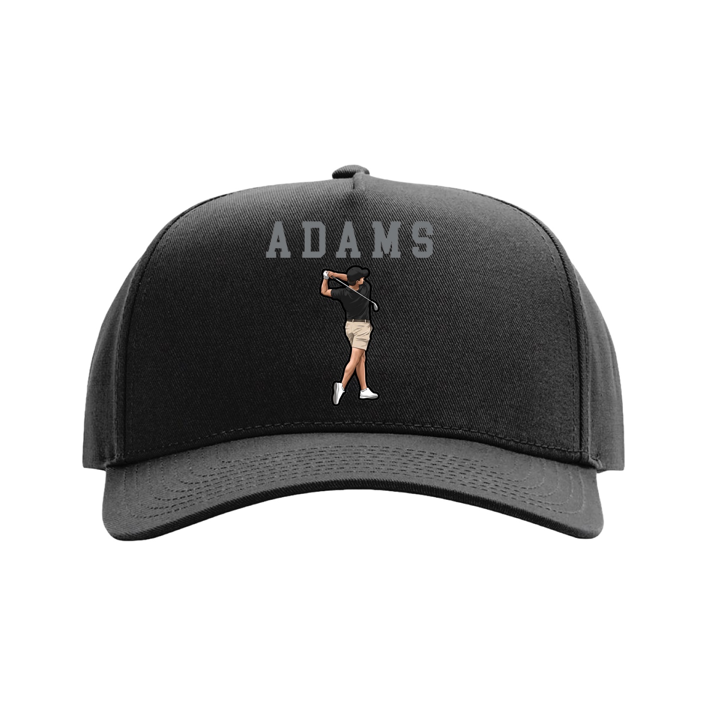 Full Fabric Five-Panel Champ Cap — Shirsey in Black