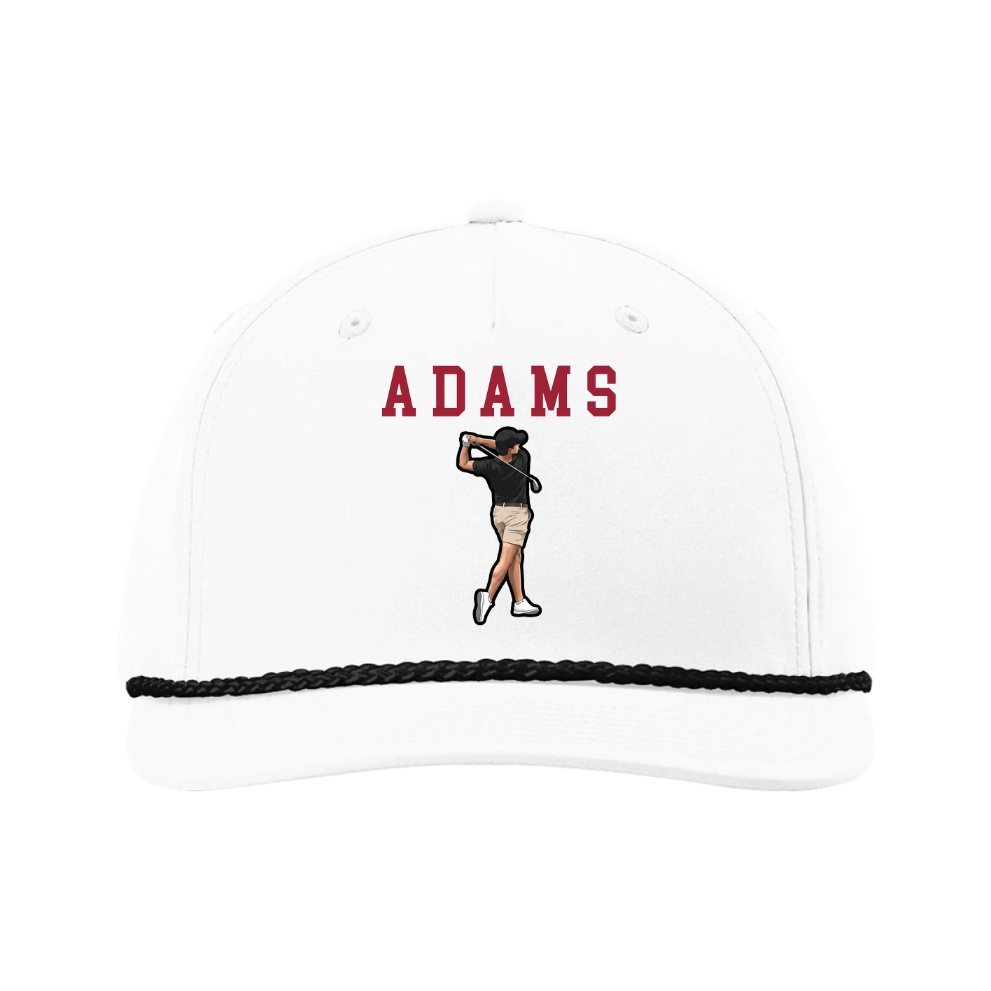Five-Panel Classic Rope Cap — Shirsey in White