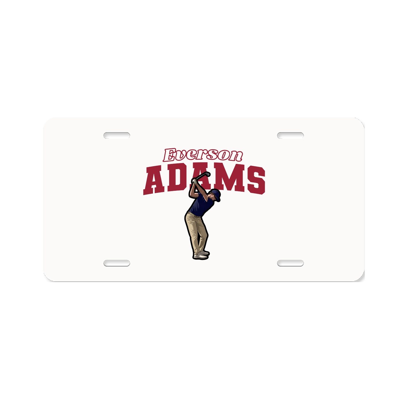 License Plate — Name Arch in Classic