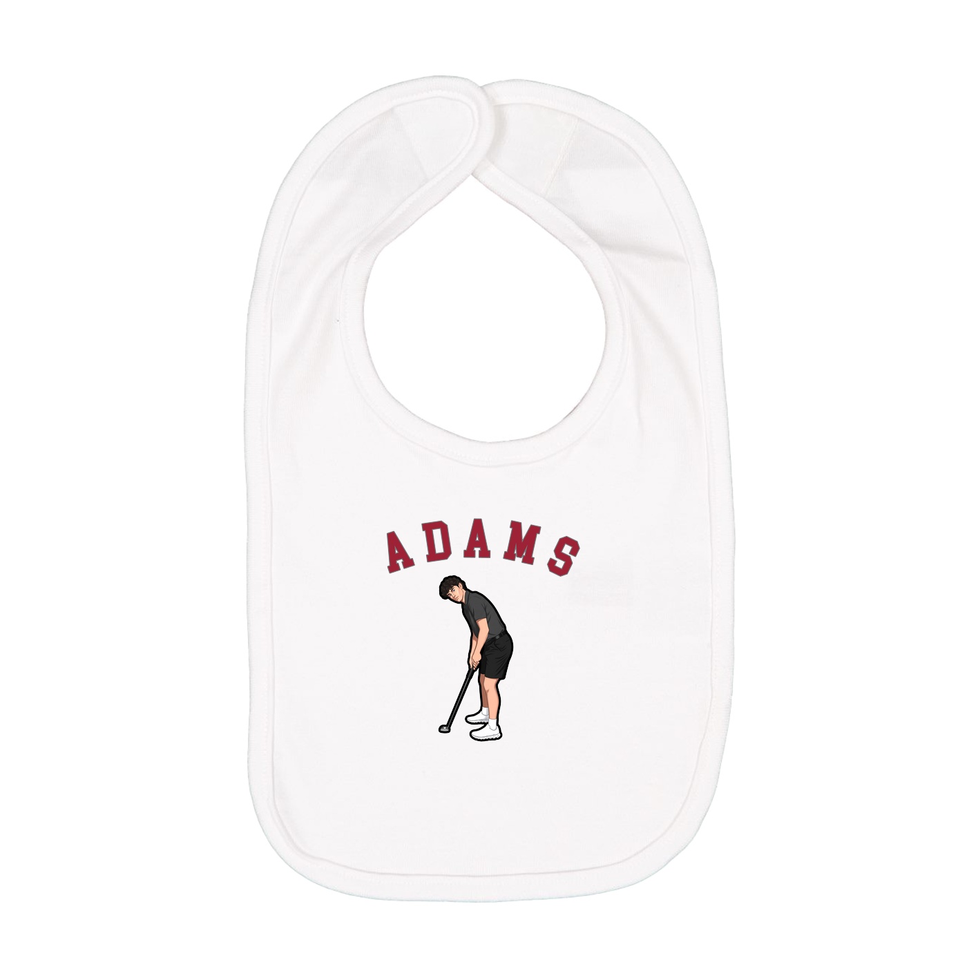 Infant Bib — Shirsey Arch in White