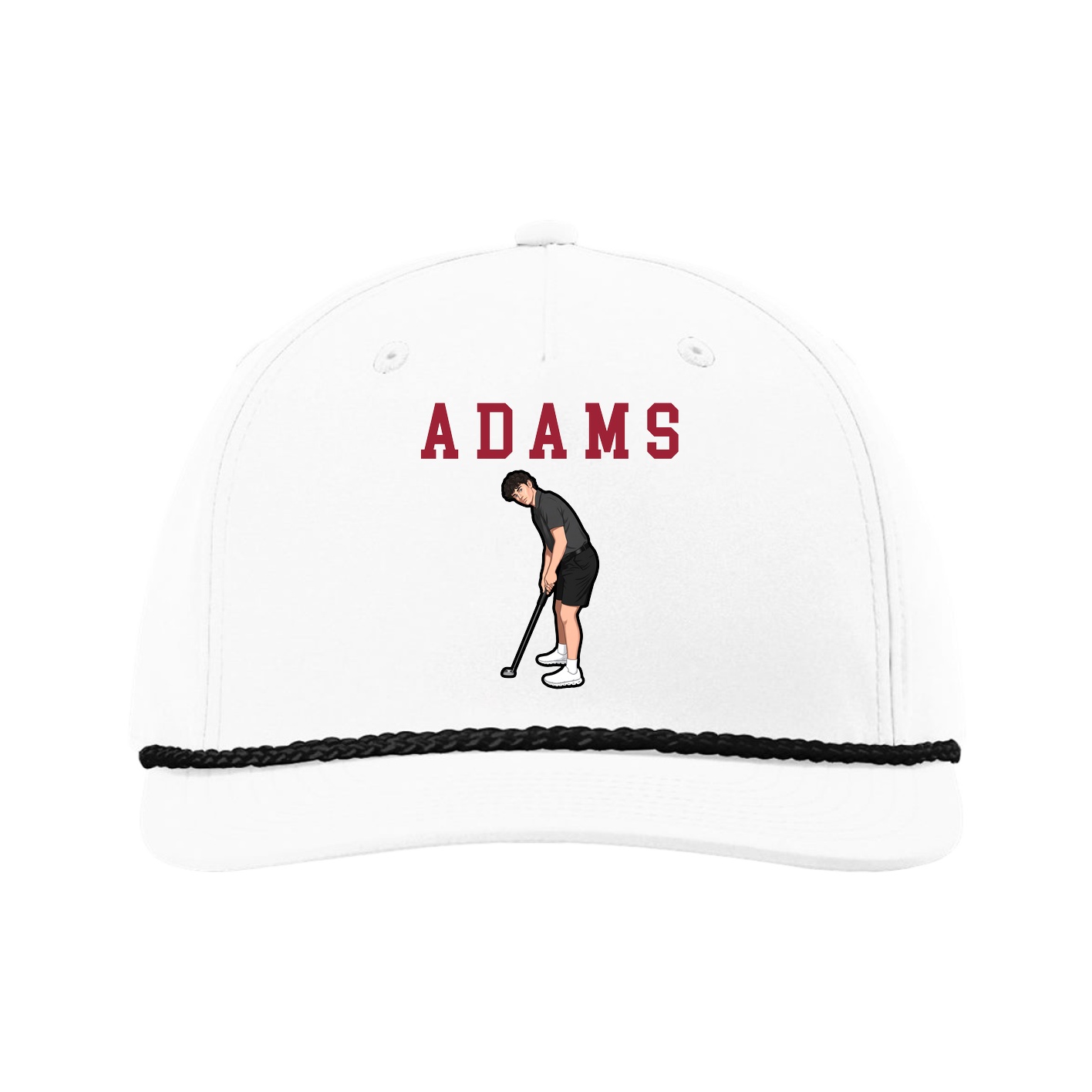 Five-Panel Classic Rope Cap — Shirsey in White
