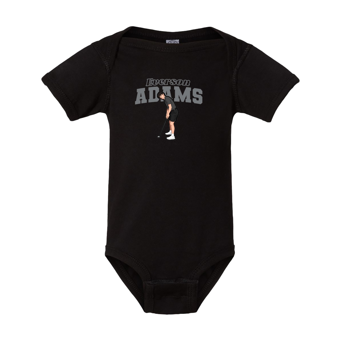 Baby Onesie — Name Arch in Black