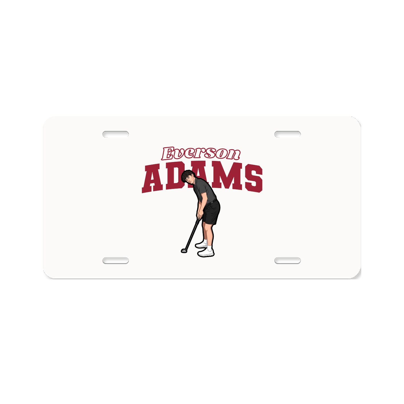License Plate — Name Arch in Classic