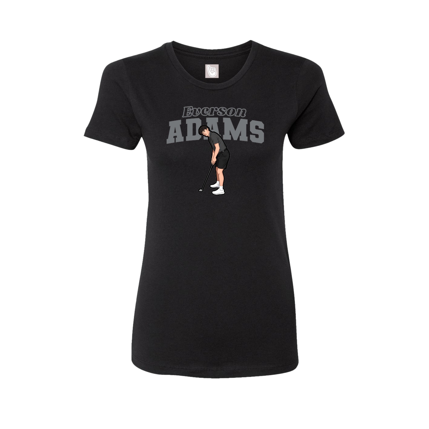 Womens Tee — Name Arch in Black